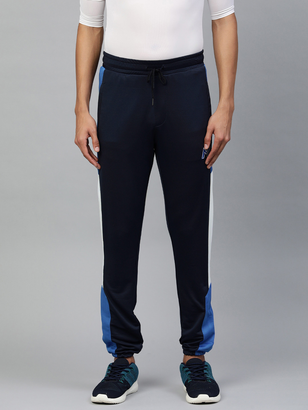 

Mumbai Indians Men Navy Blue Colorblocked Training Joggers