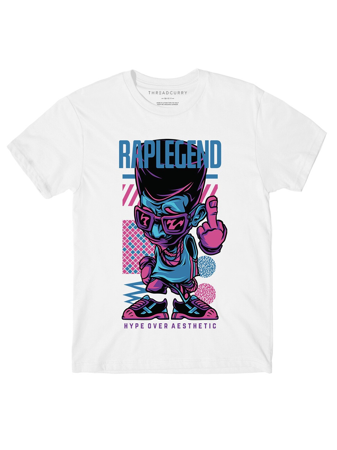 

THREADCURRY Boys White Printed T-shirt