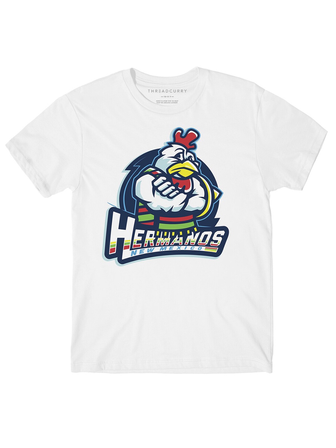 

THREADCURRY Boys White Printed Cotton T-shirt