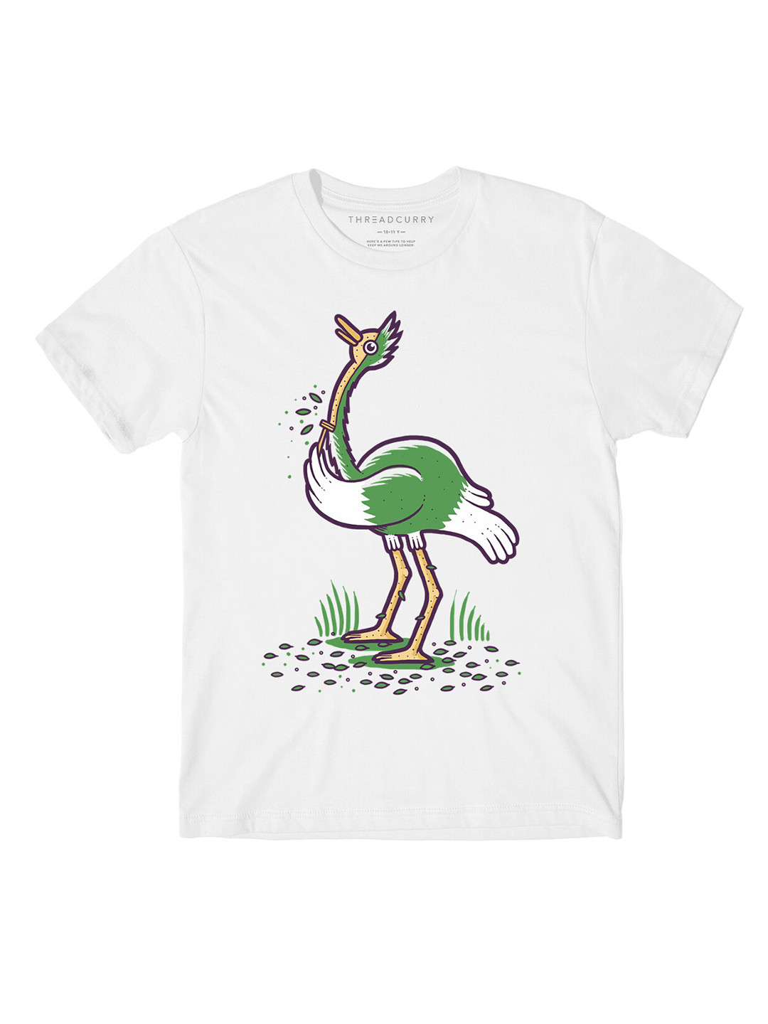 

THREADCURRY Boys White Printed Cotton T-shirt