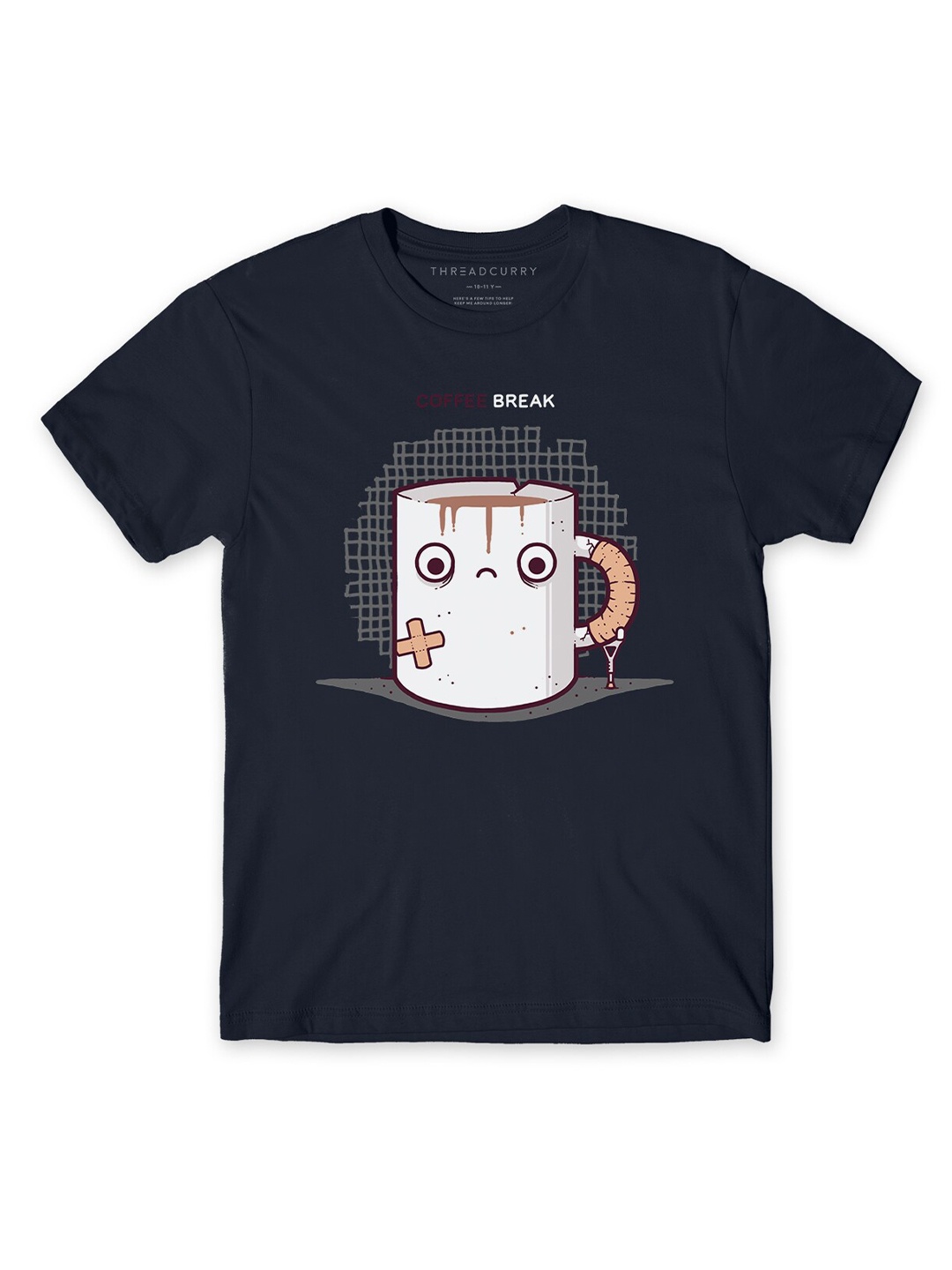 

THREADCURRY Boys Navy Blue Printed T-shirt