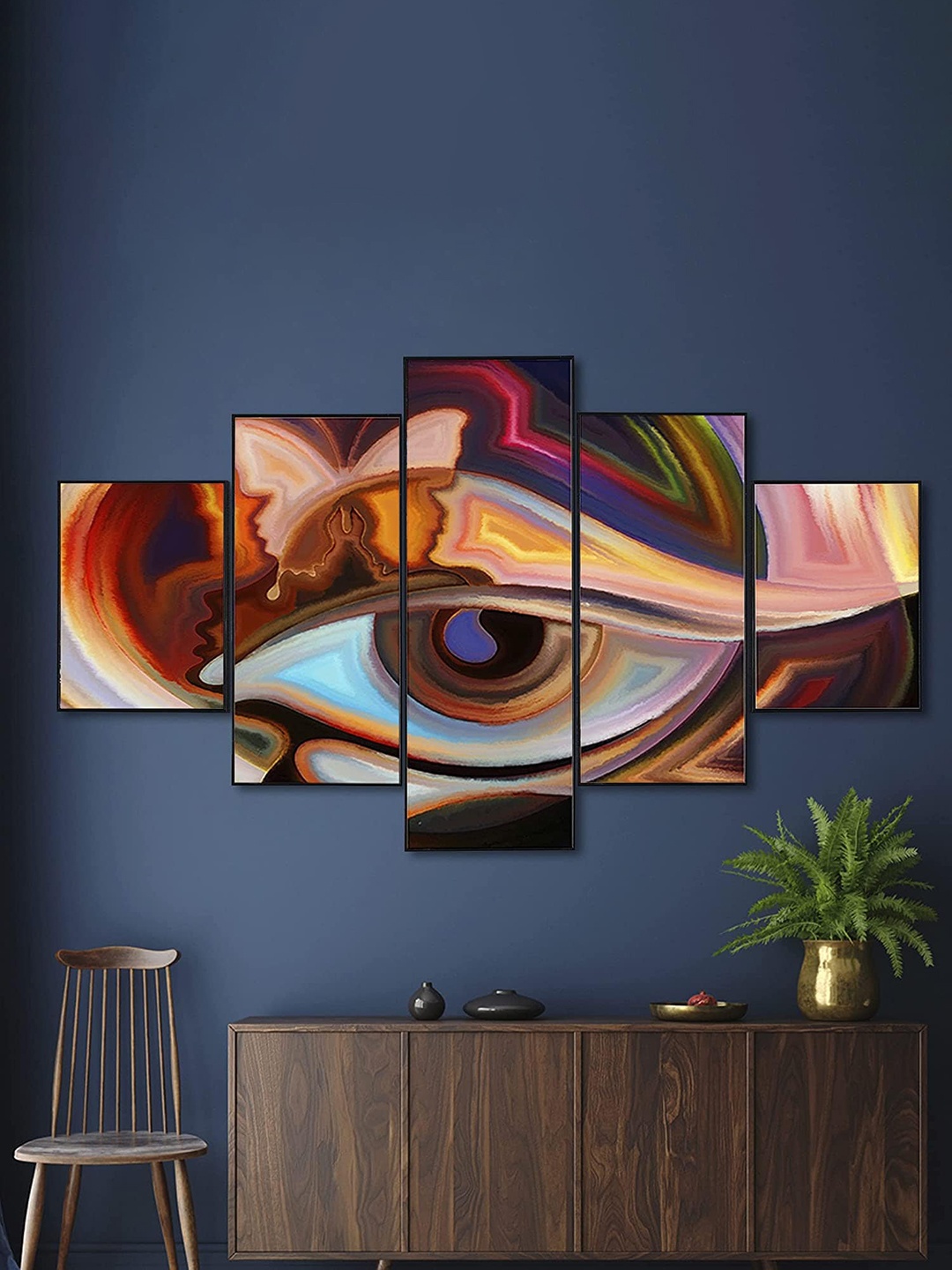 

Perpetual Set Of 5 Modern Painting 3d Scenery Wall Art, Multi
