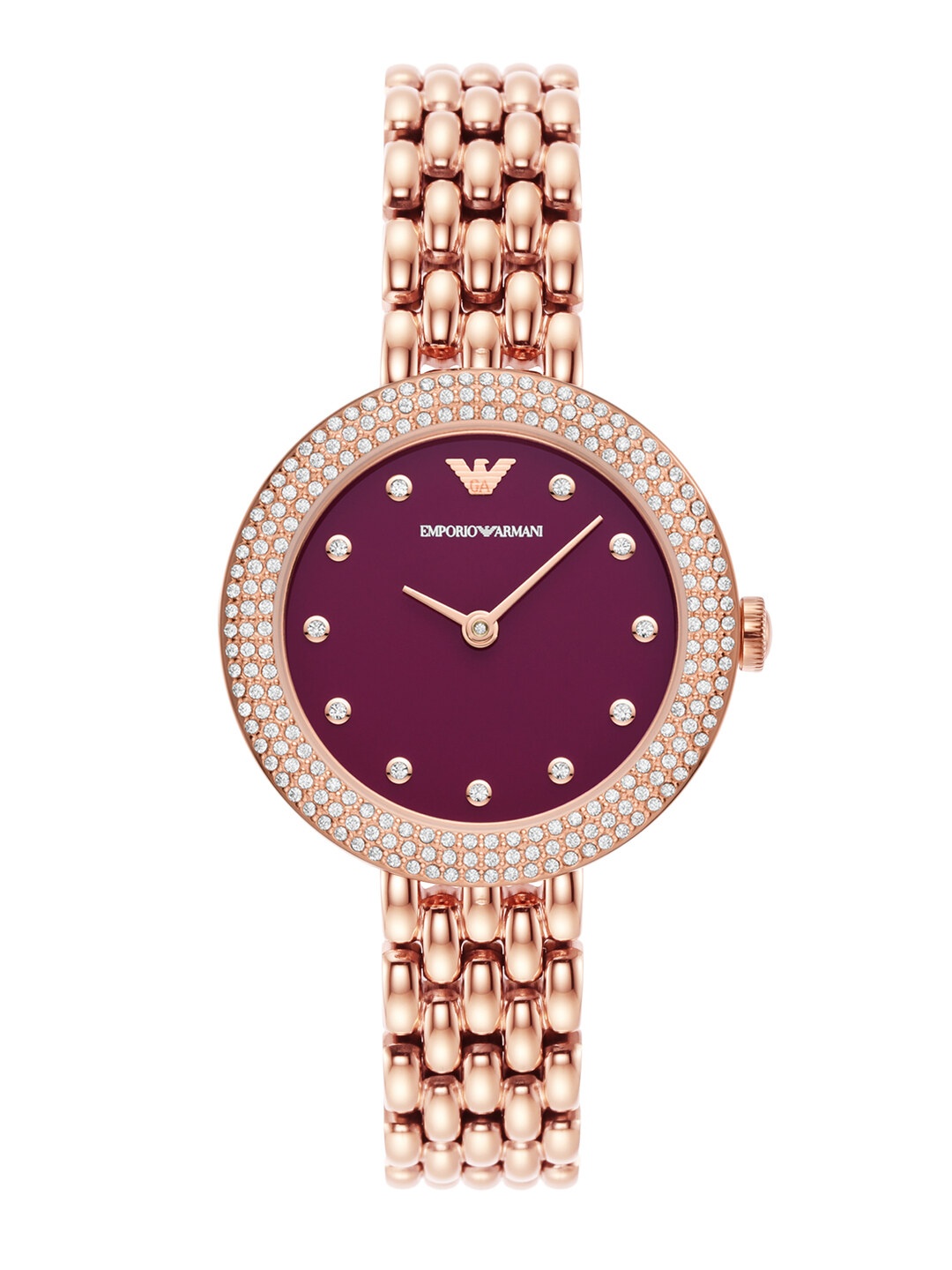 

Emporio Armani Women Maroon Analogue Watch AR11491