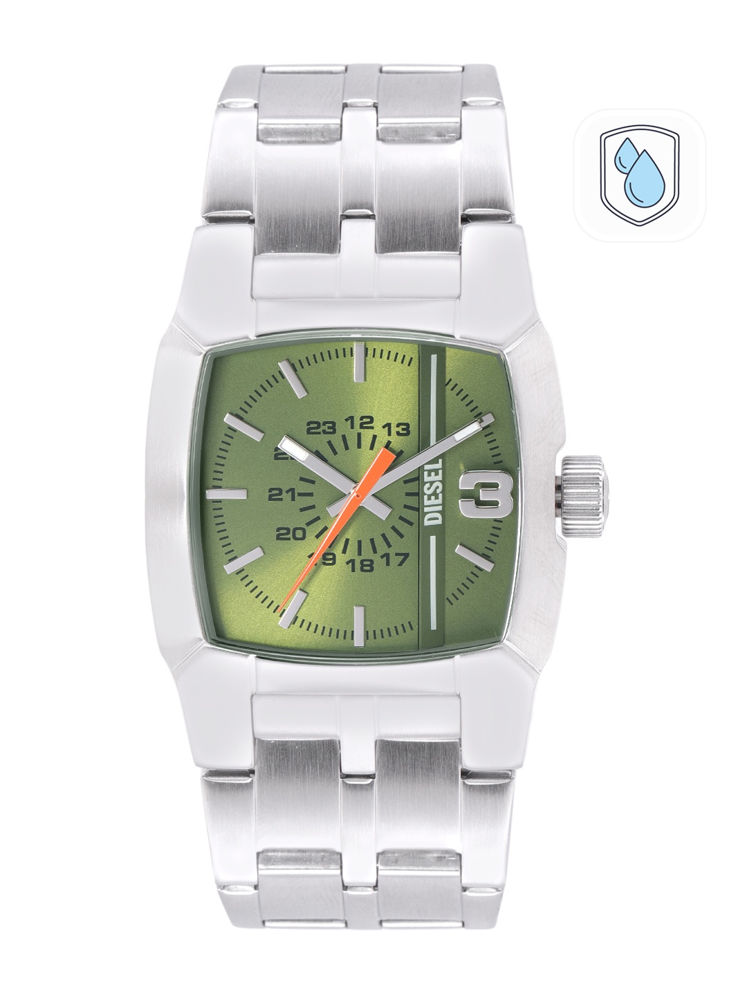 

DIESEL Men Green Dial & Silver Toned Stainless Steel Straps Analogue Watch