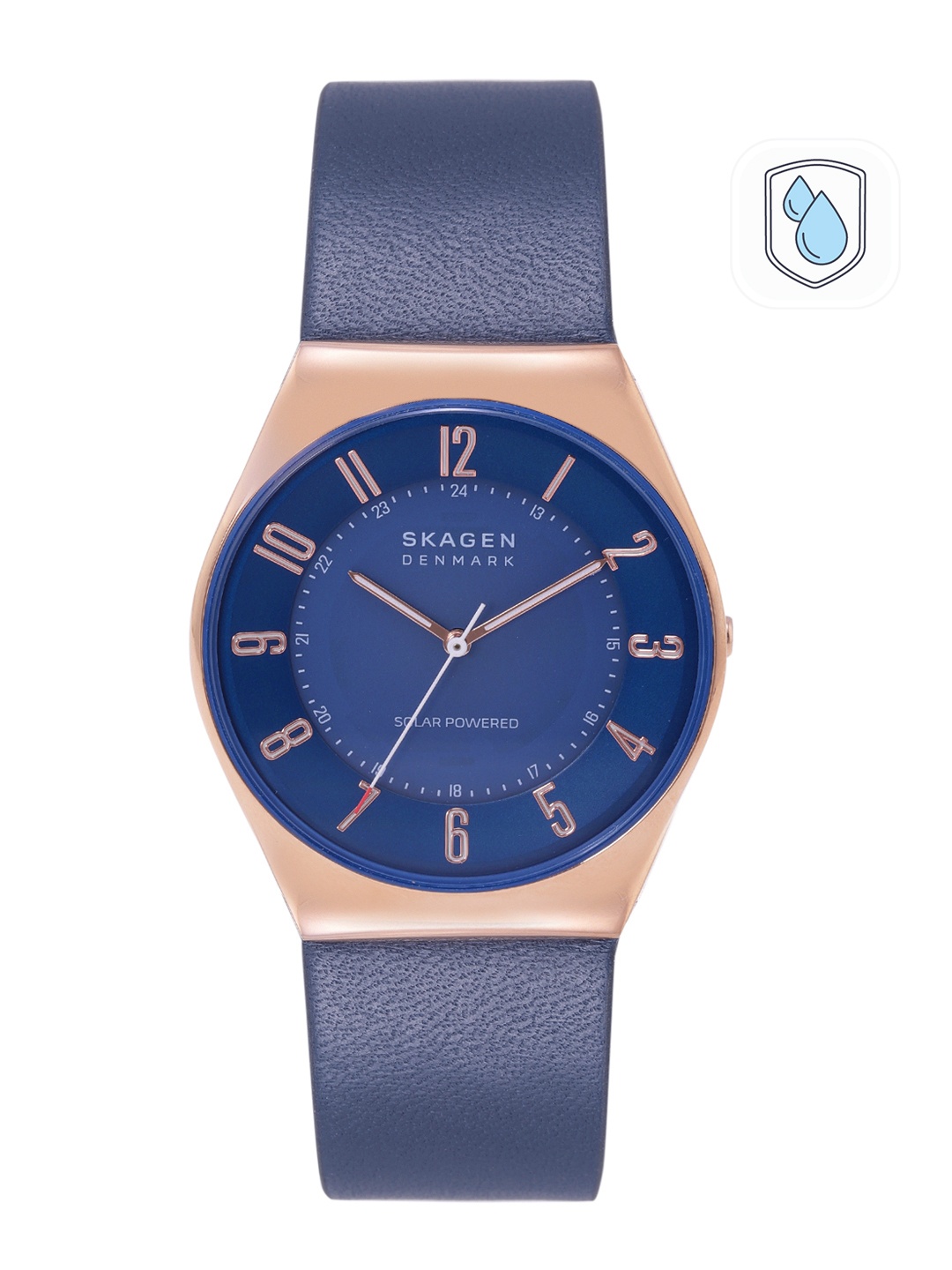 

SKAGEN Men Leather Straps Analogue Watch - SKW6834, Blue