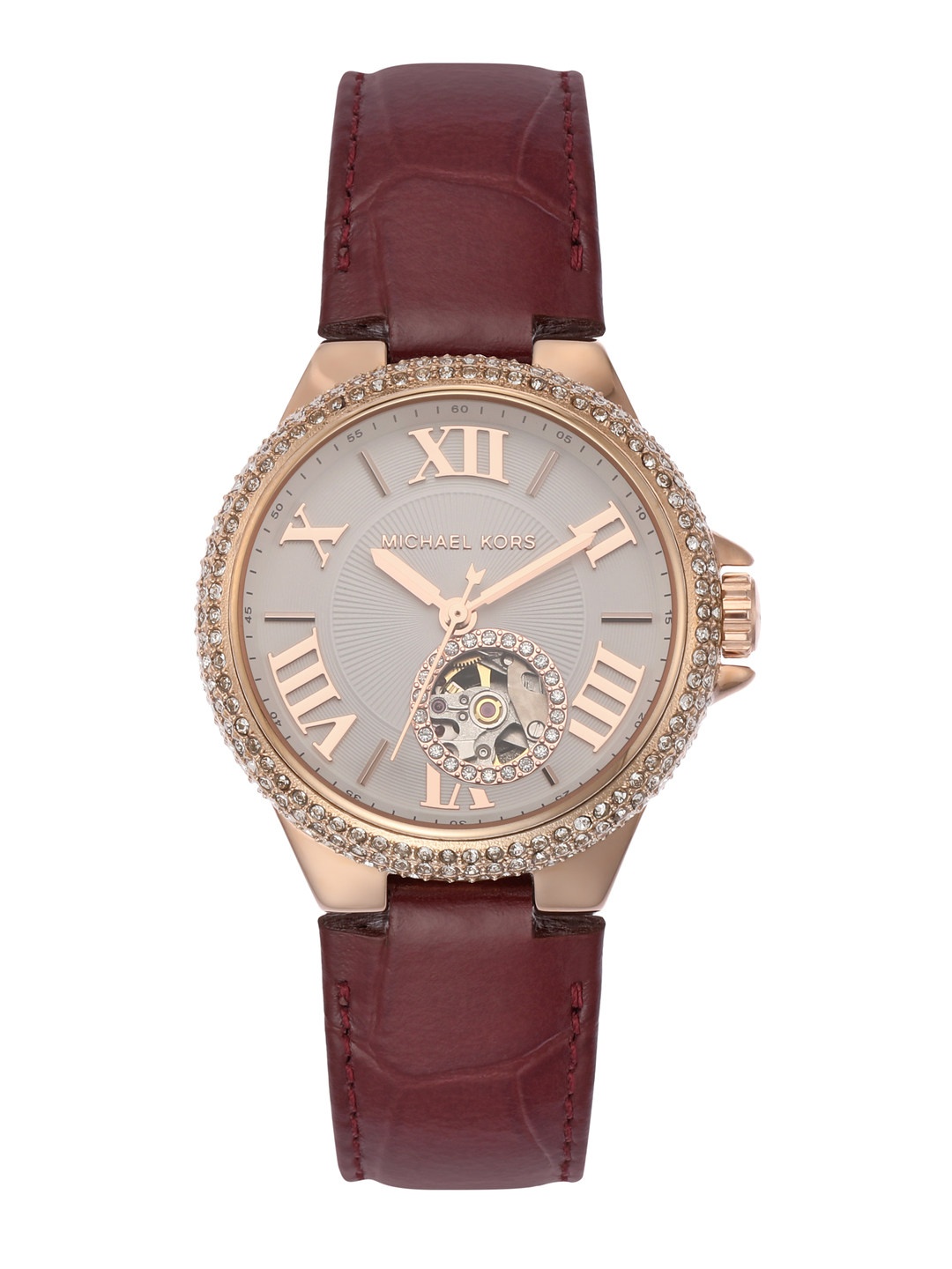 

Michael Kors Women White Dial & Purple Leather Straps Analogue Watch MK9052