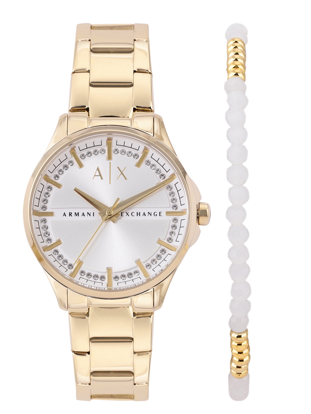 

Armani Exchange Women White Analogue Watch AX7139 & Bracelet