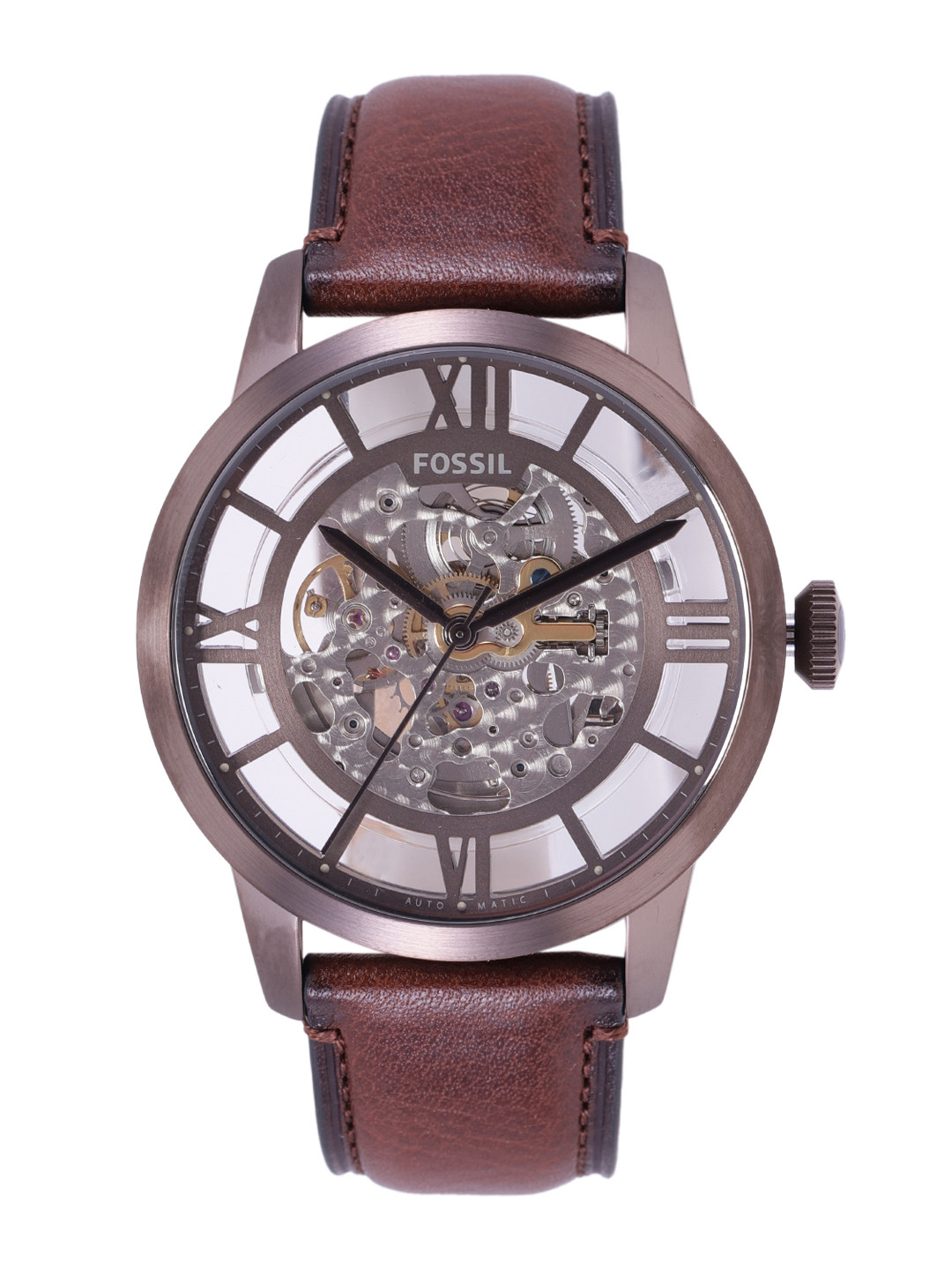 

Fossil Men Brown Dial & Brown Leather Straps Analogue Watch ME3225