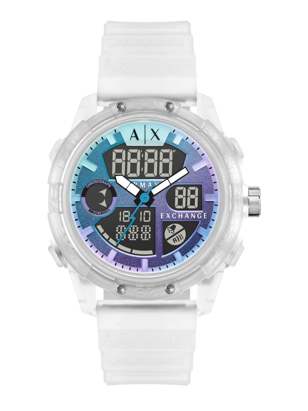 

Armani Exchange Men Multicoloured Analogue and Digital Multi Function Watch AX2963, Blue