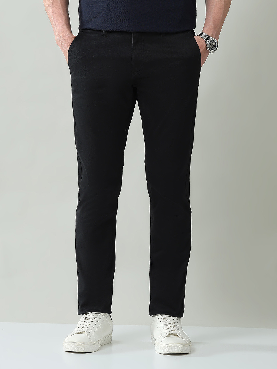 AD By Arvind Men Mid -Rise Slim Fit Chinos Trousers