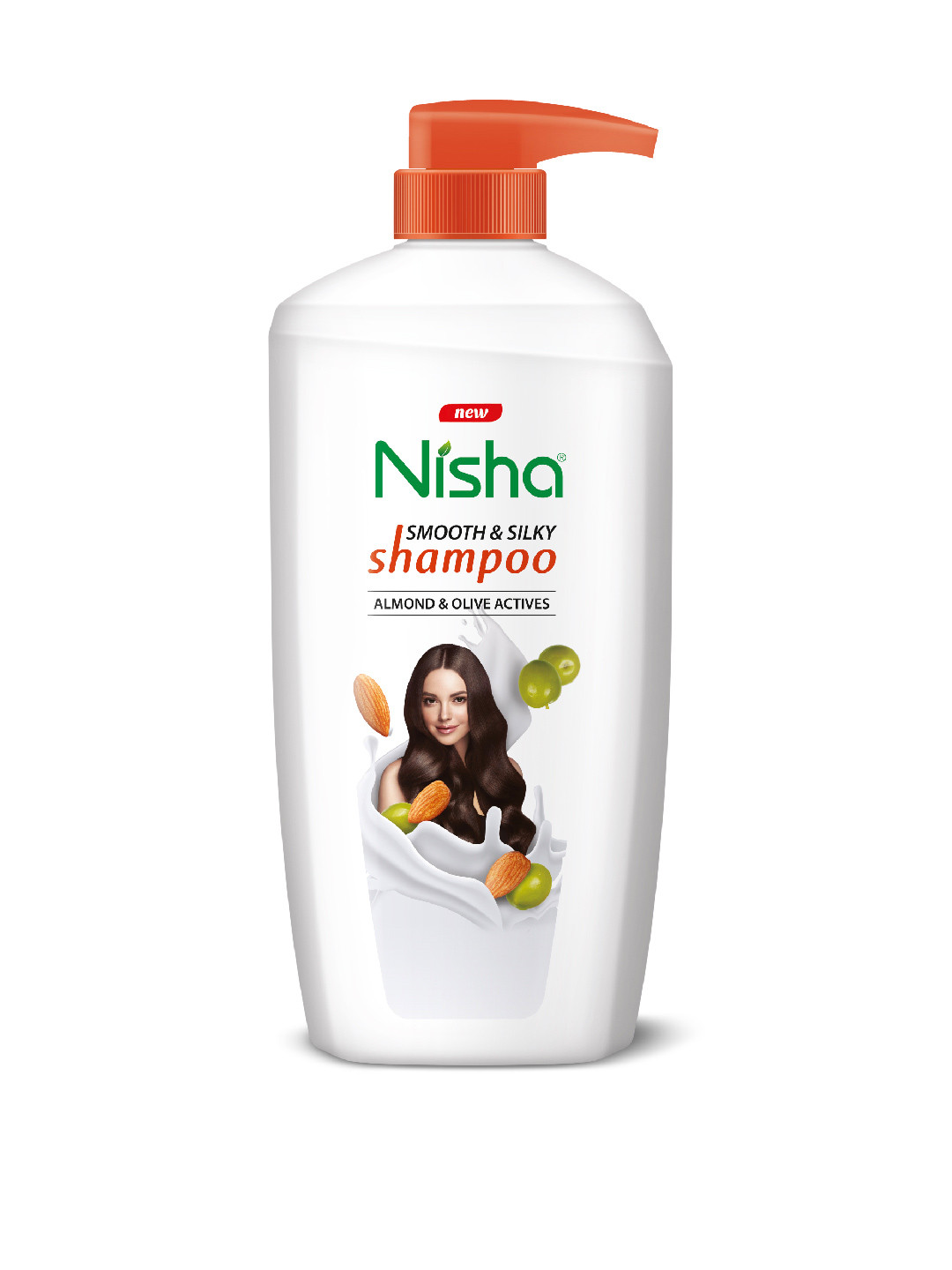 Nisha Smooth Naturally Soft & Silky Hair Shampoo With Almond & Olive Active 650 ml