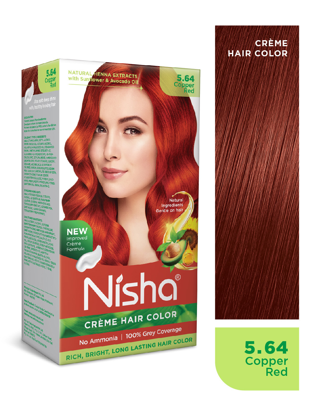 Nisha Unisex Creme Hair Color 120gm each- Copper Red