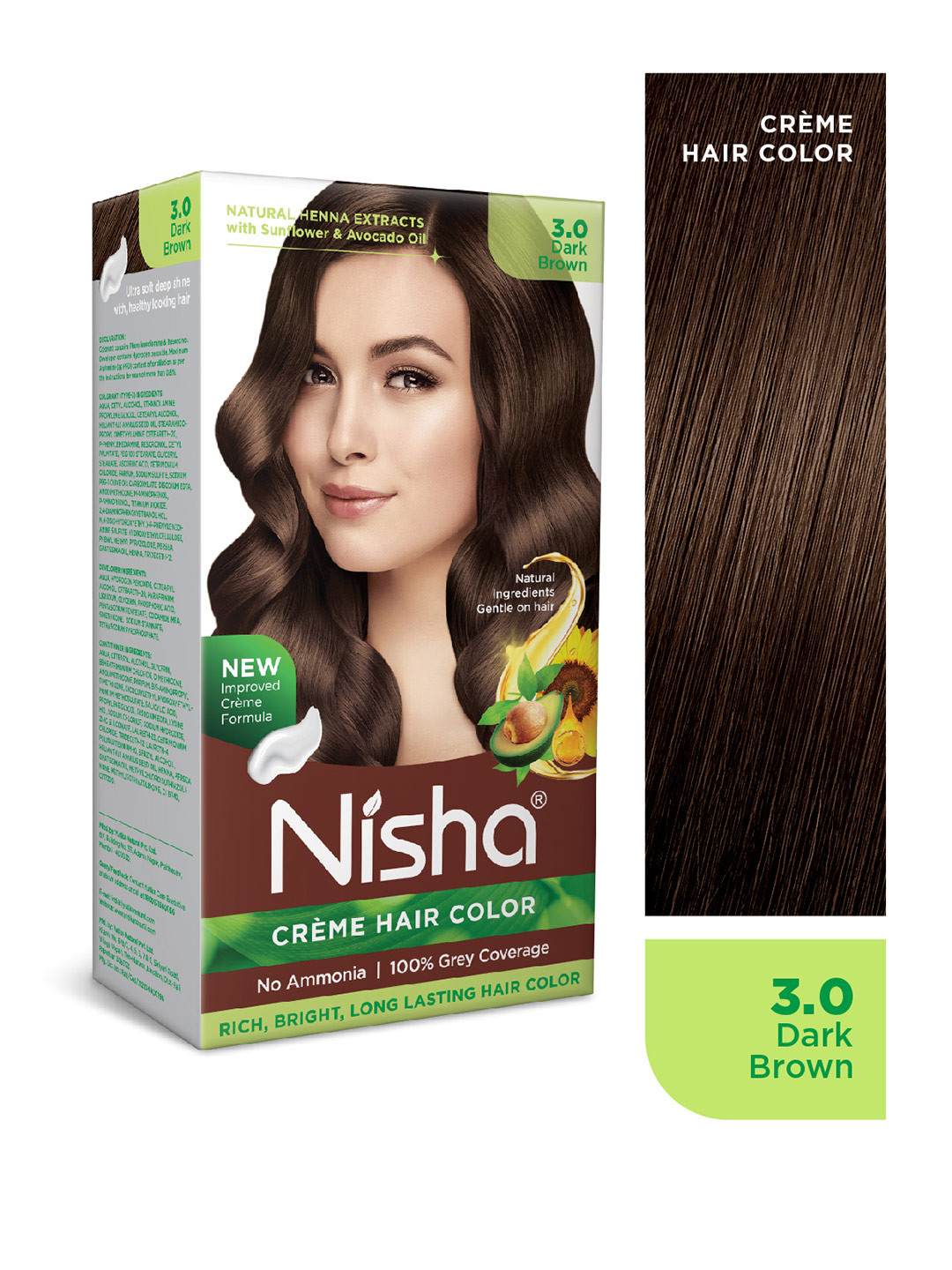 Nisha Unisex Natural Henna Extracts Creme- Dark Brown