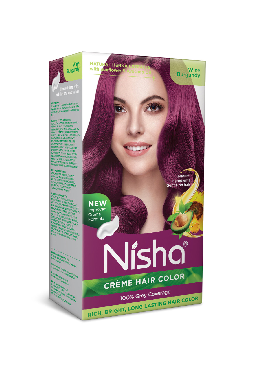 Nisha Henna Extracts Creme - Wine Burgundy