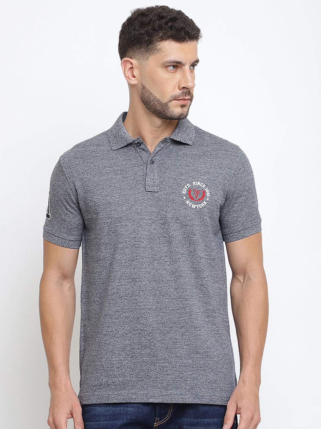 Van Heusen Innerwear Sport Men Varsity Inspired Short Sleeve Polo Lounge Tshirts