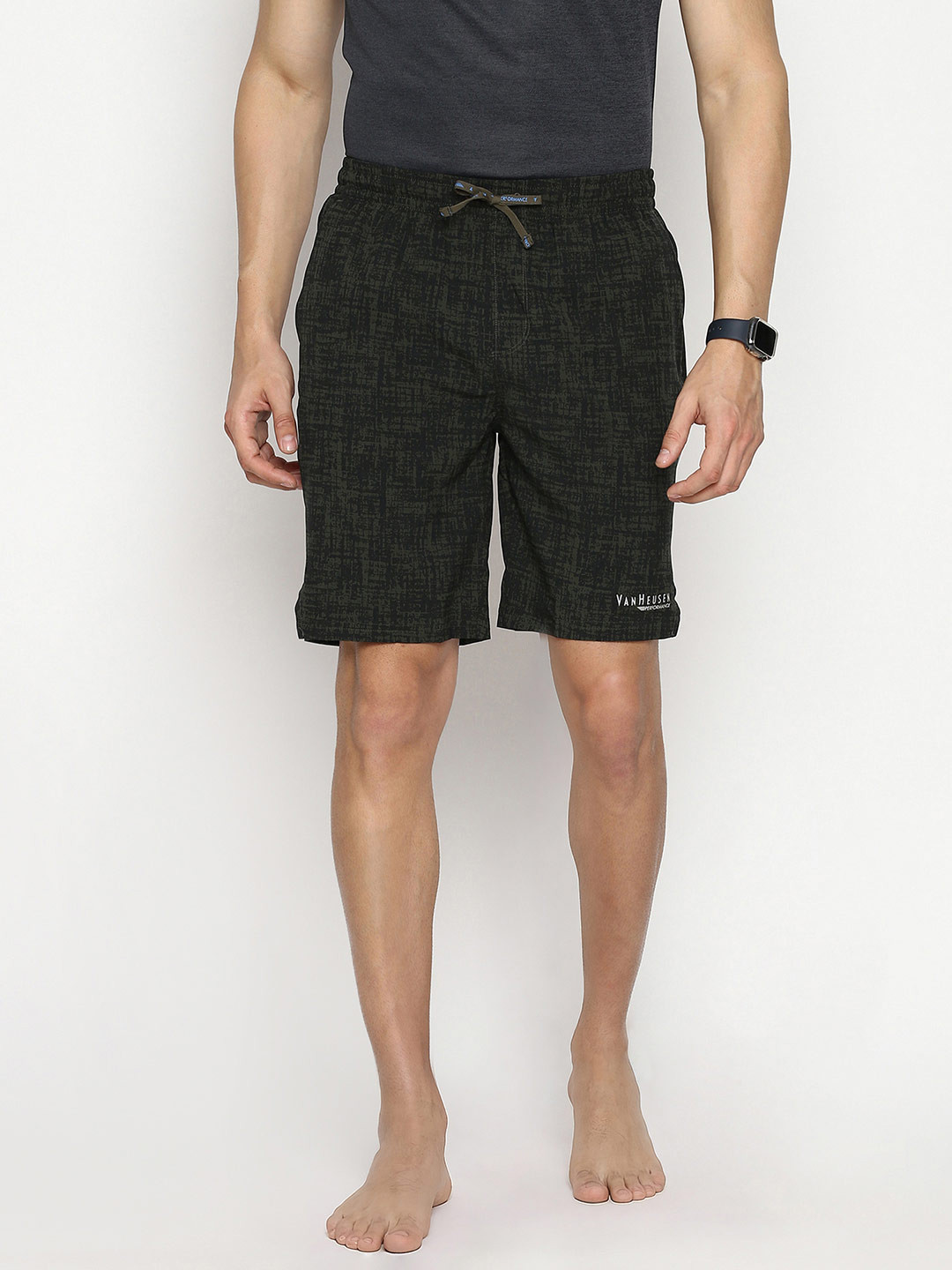 Van Heusen Innerwear Performance Men Allover Print Swift Dry High Stretch Lounge Shorts