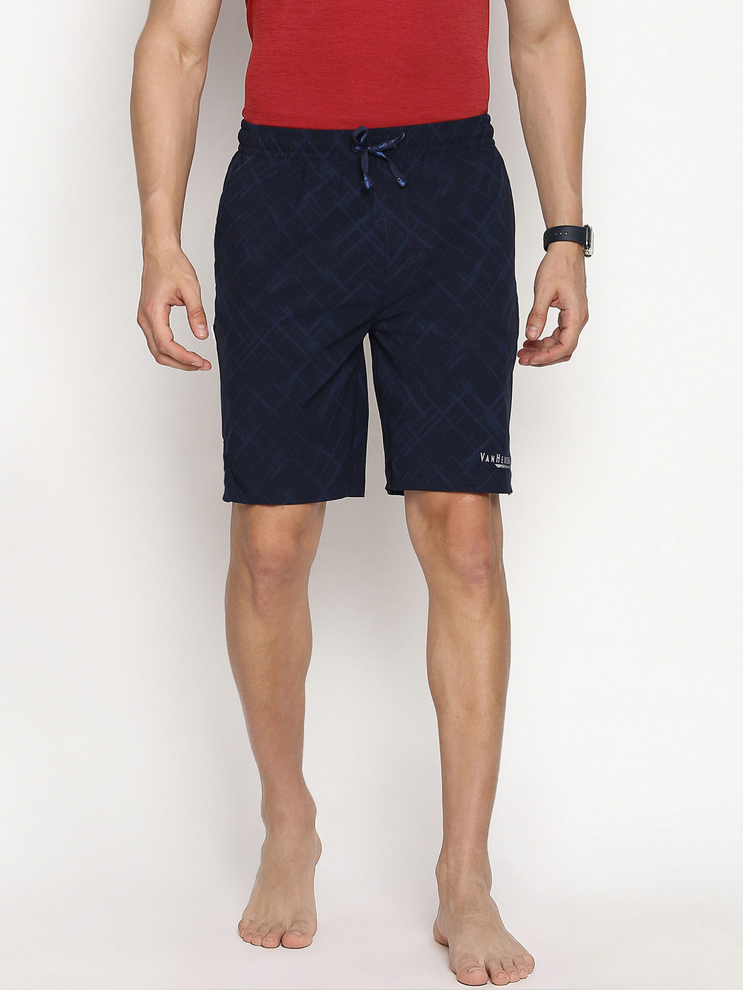 Van Heusen Innerwear Performance Men Printed Swift Dry High Stretch Woven Lounge Shorts