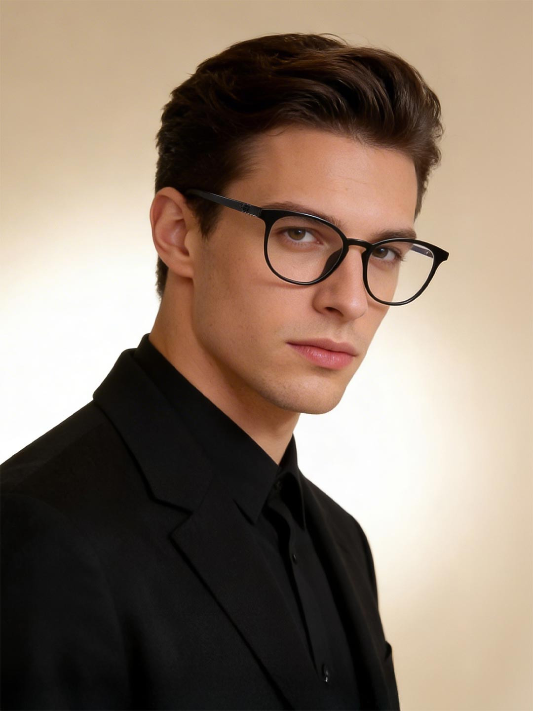 Police Men Black Full Rim Oval Frames VPL554K51V99FR
