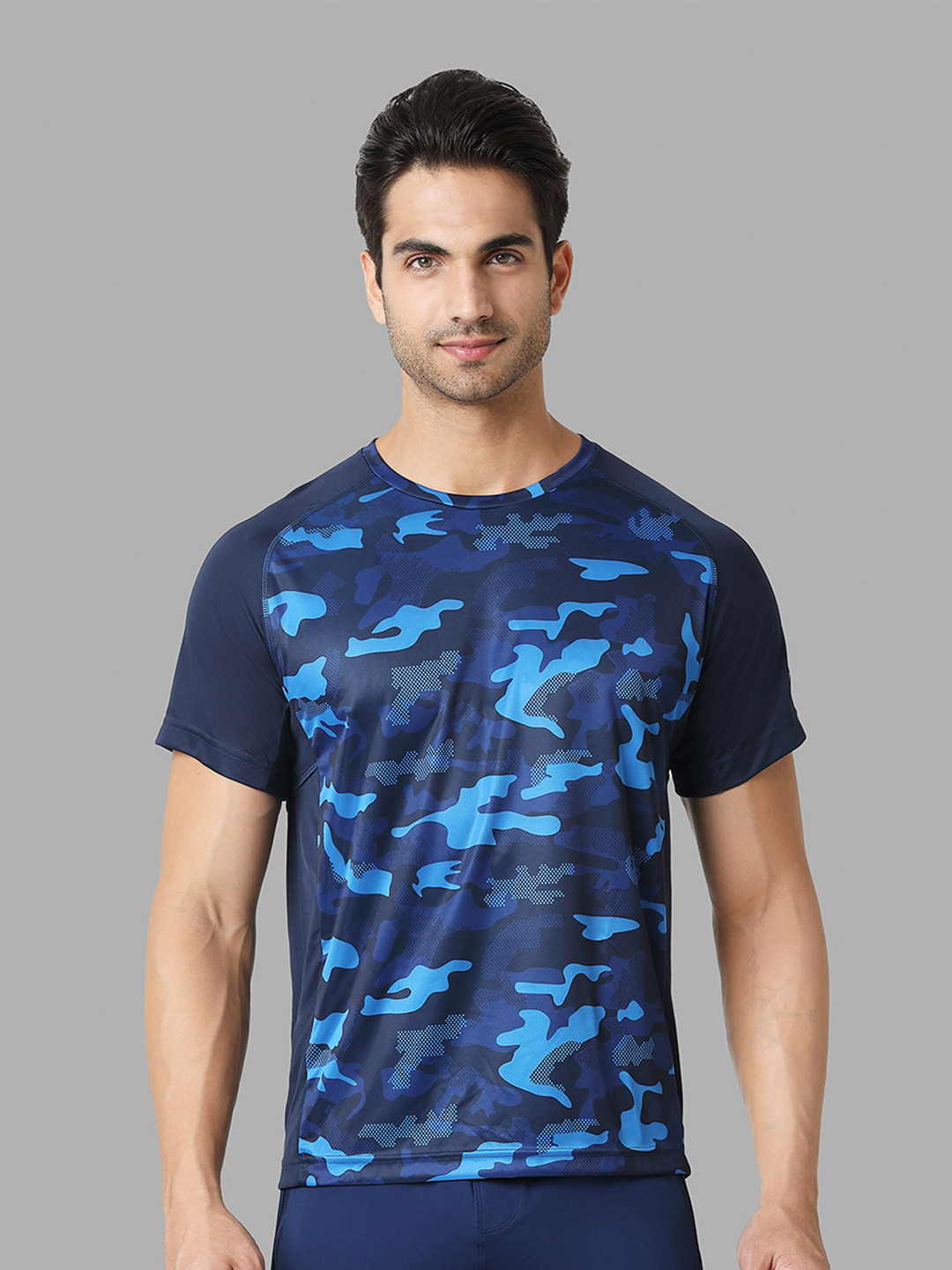Van Heusen Innerwear Printed Swift Dry Anti Microbial Active Lounge Tshirt