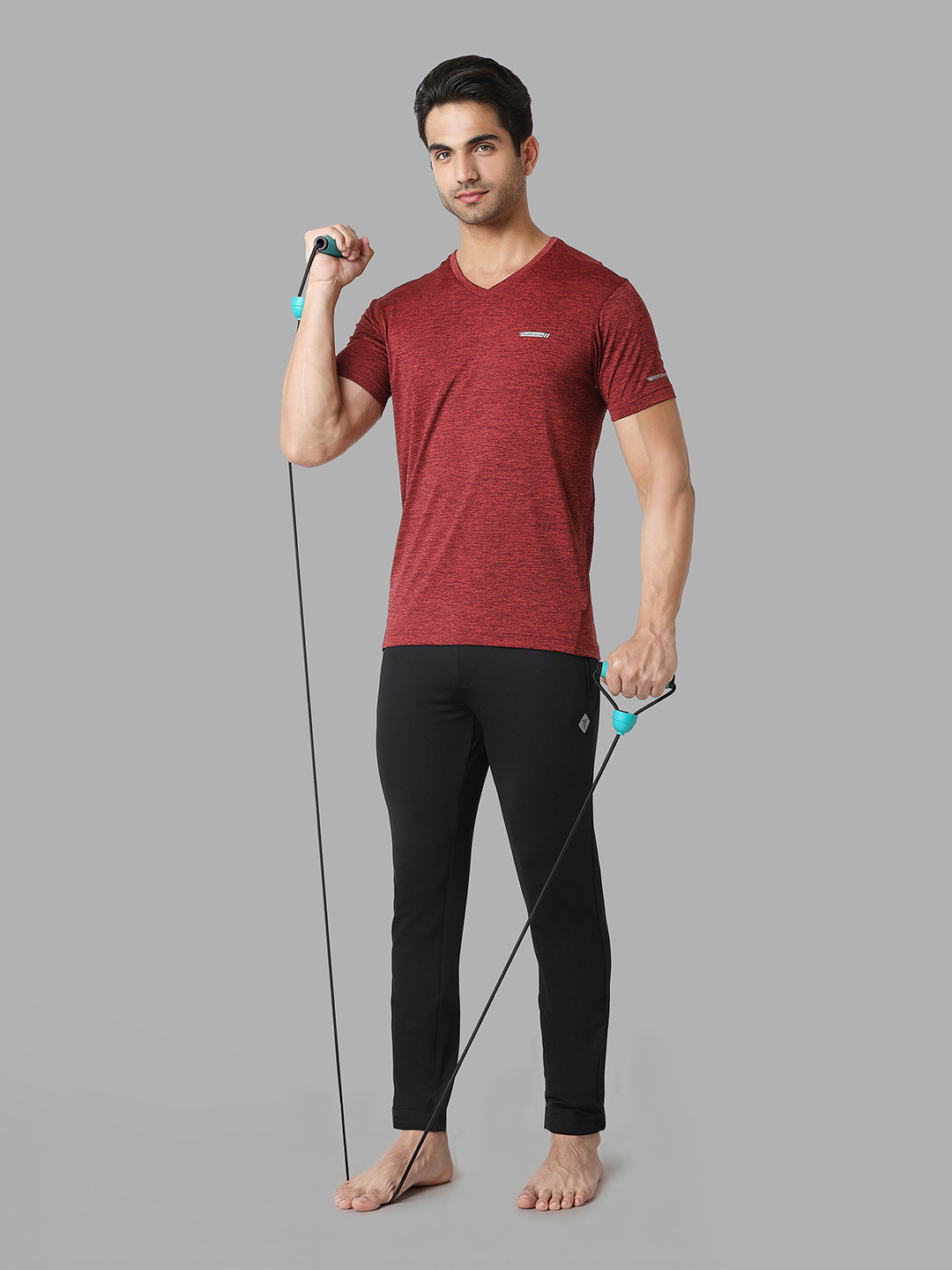 Van Heusen Innerwear Textured Swift Dry Anti Microbial Active Lounge Tshirts