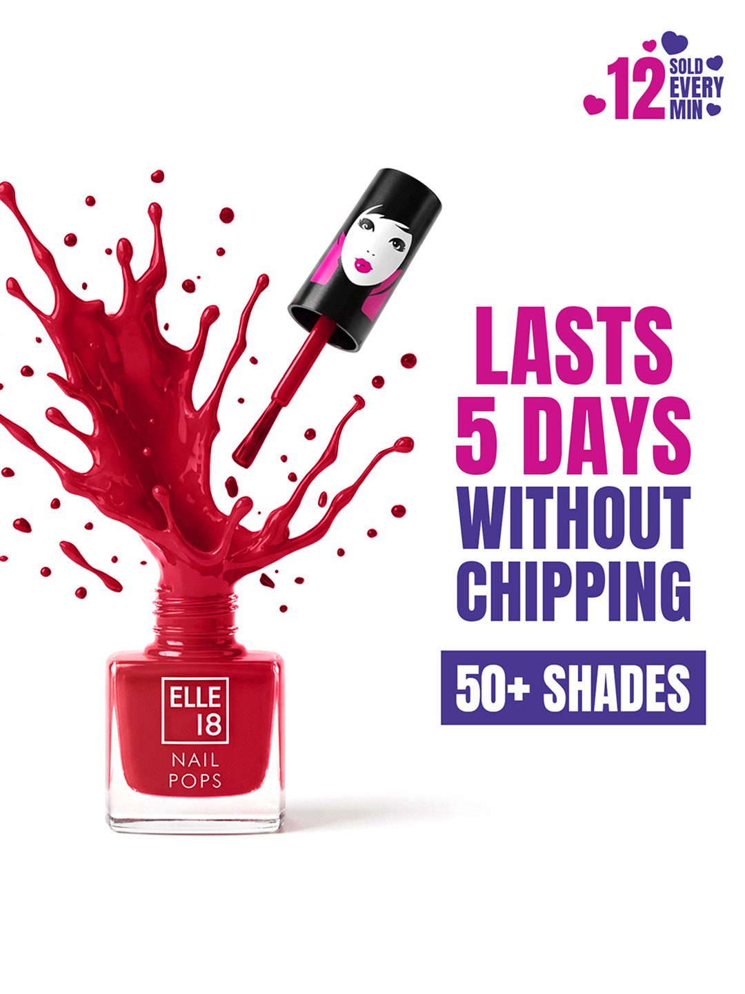 ELLE 18 Nail Pops Long Lasting Nail Color With Glossy Finish & Quick Dry Formula 5ml - 171