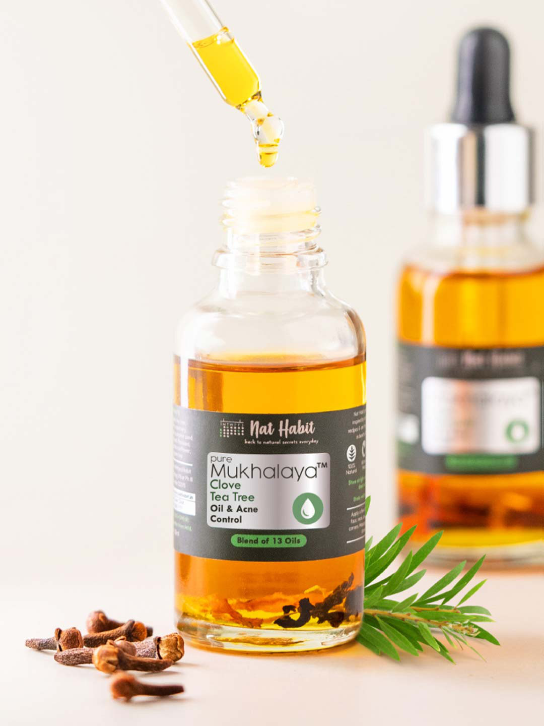 Nat Habit Pure Clove Marigold Mukhalaya for Oil Acne Control 30 ml
