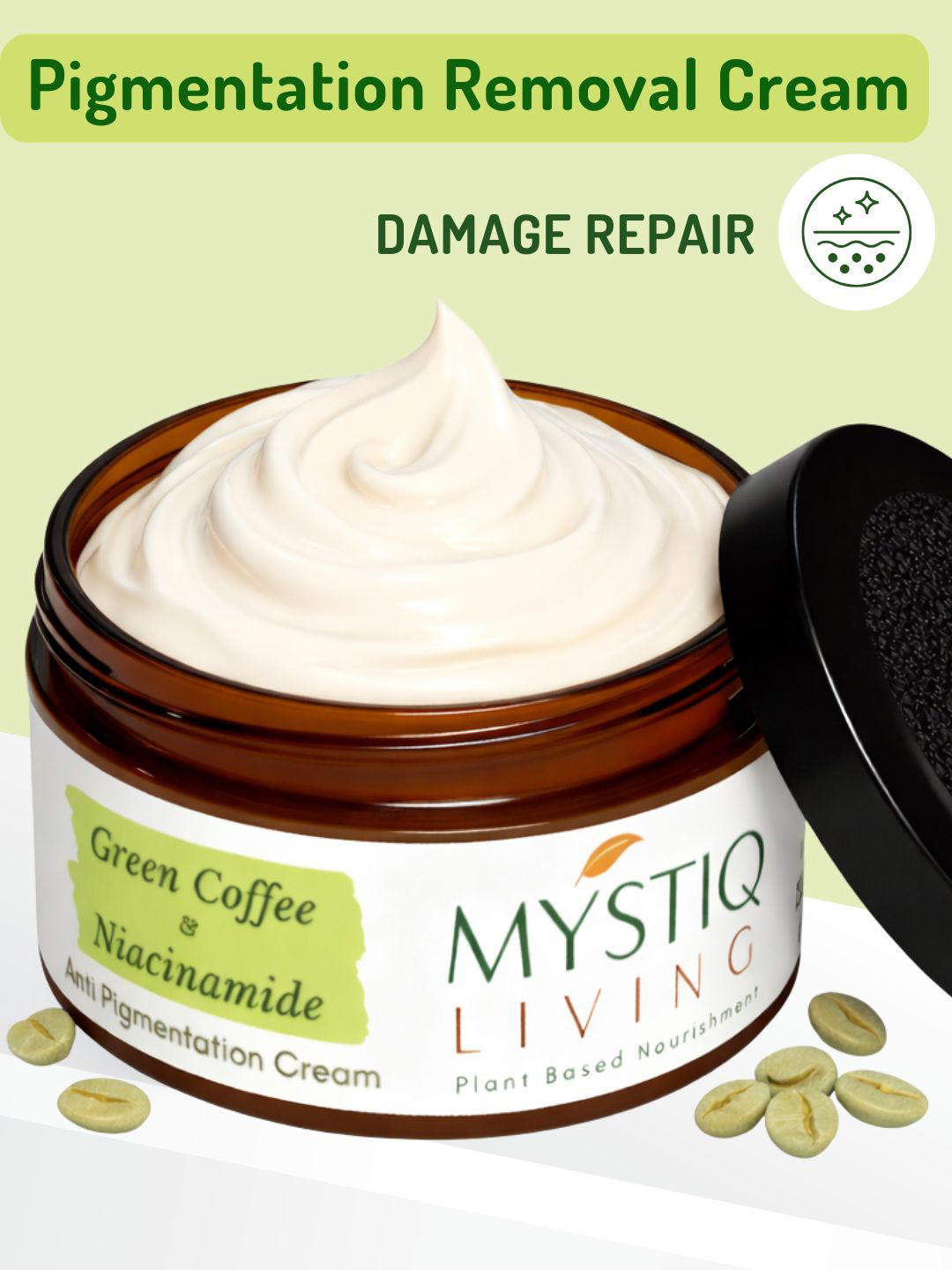 MYSTIQ LIVING Green Coffee Blemish Clear Face Moisturising Cream For Pigmentation - 50g