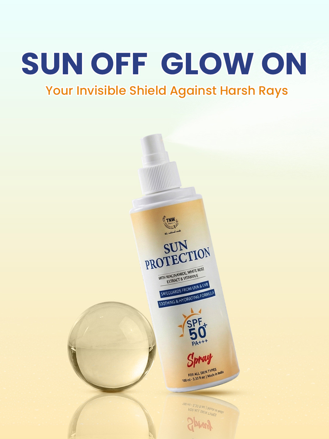 TNW the natural wash SPF 50+ PA+++ Sunscreen Spray 100ml - Face Sun Protection Mist