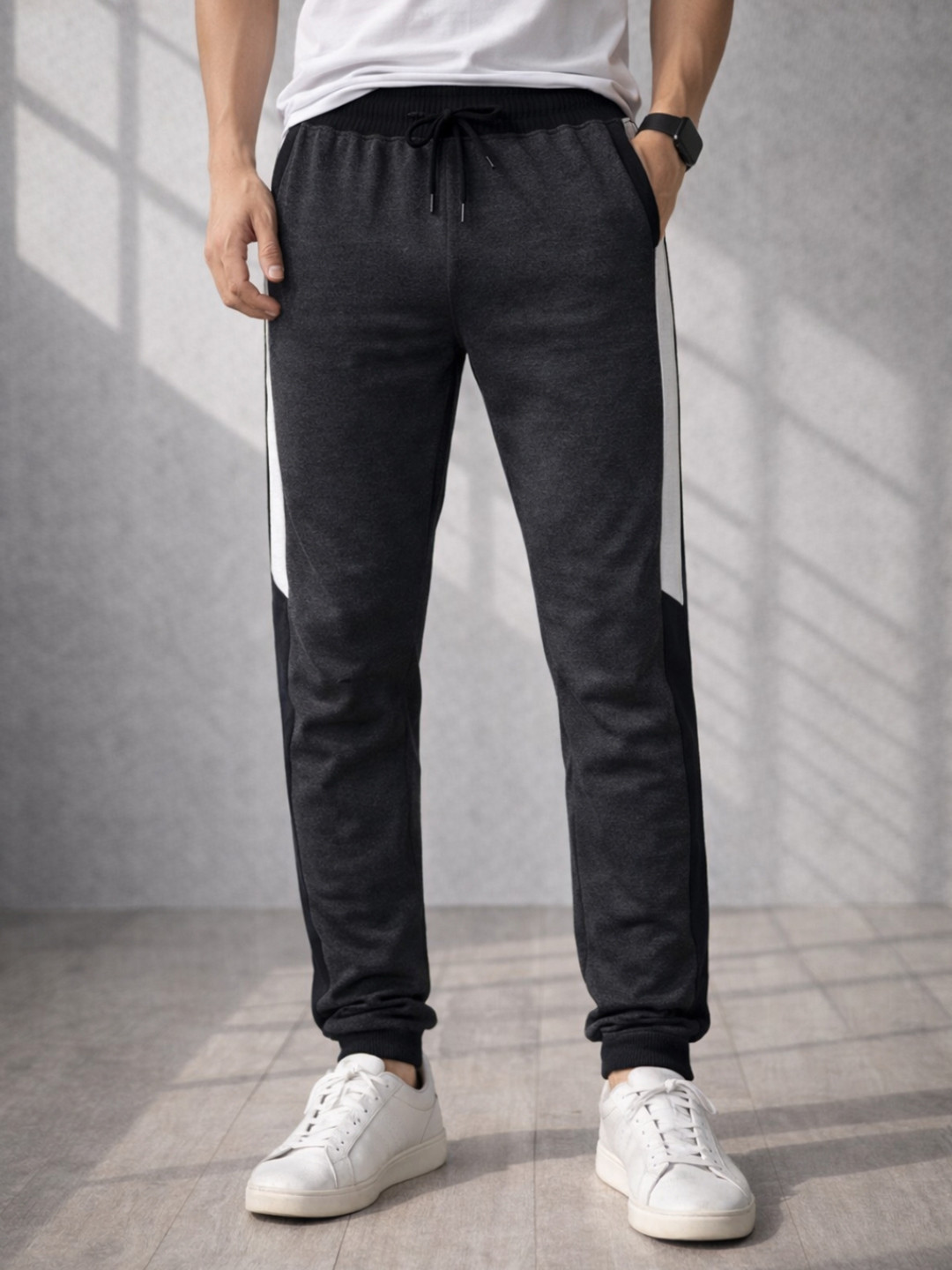 MADSTO Men Cotton Slim Fit Sports Joggers