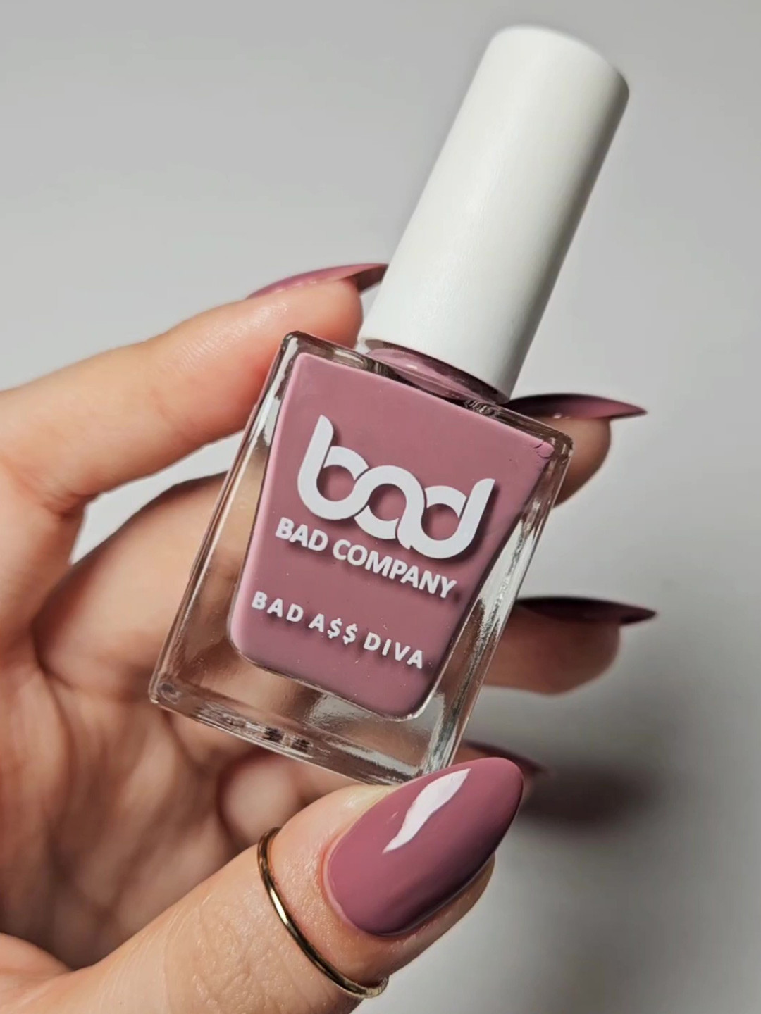 BAD COMPANY No Toxin Mauve Glossy Nail Polish 56 Find Your Fire 10ml