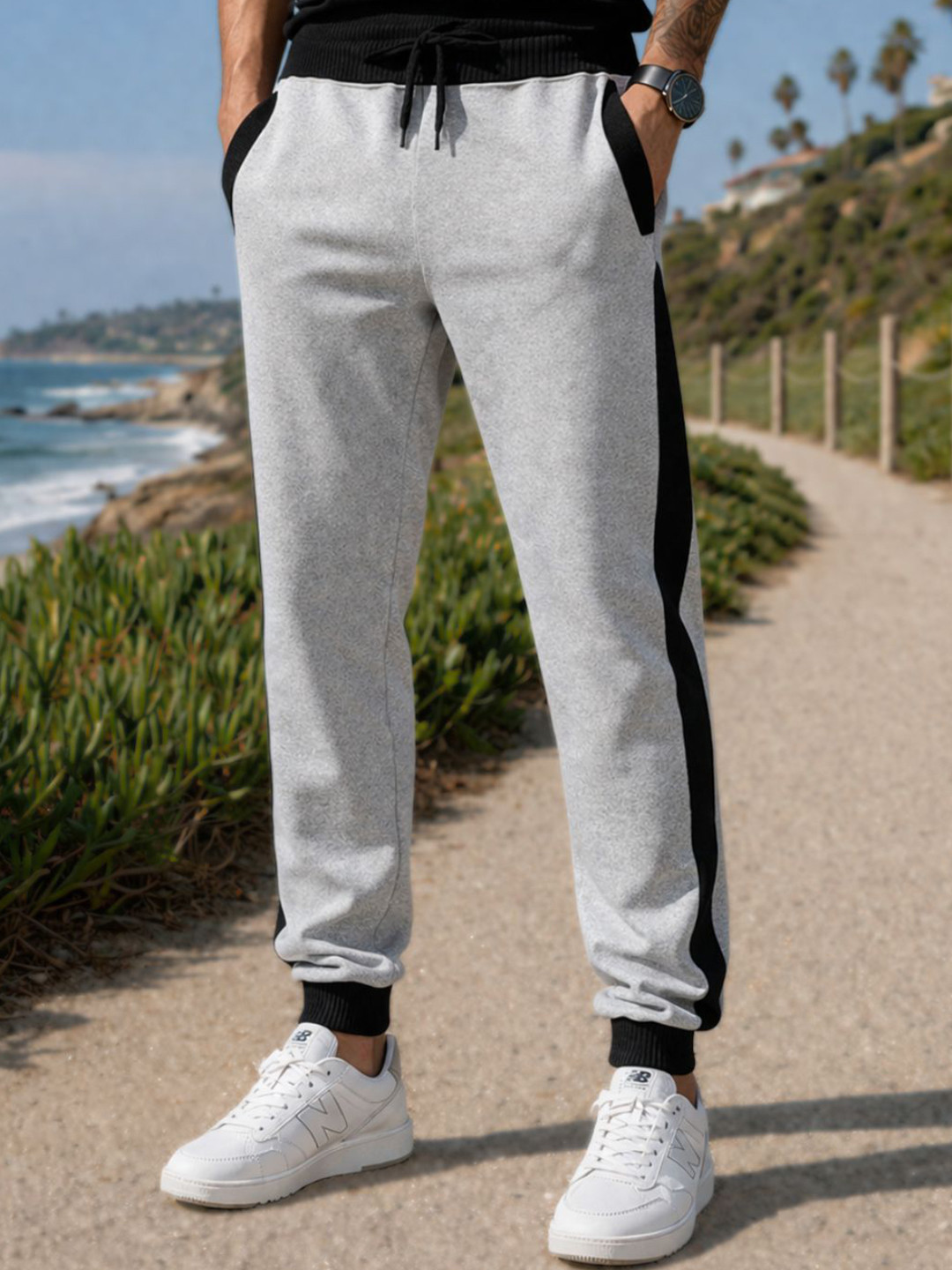 MADSTO Men Cotton Slim Fit Sports Joggers