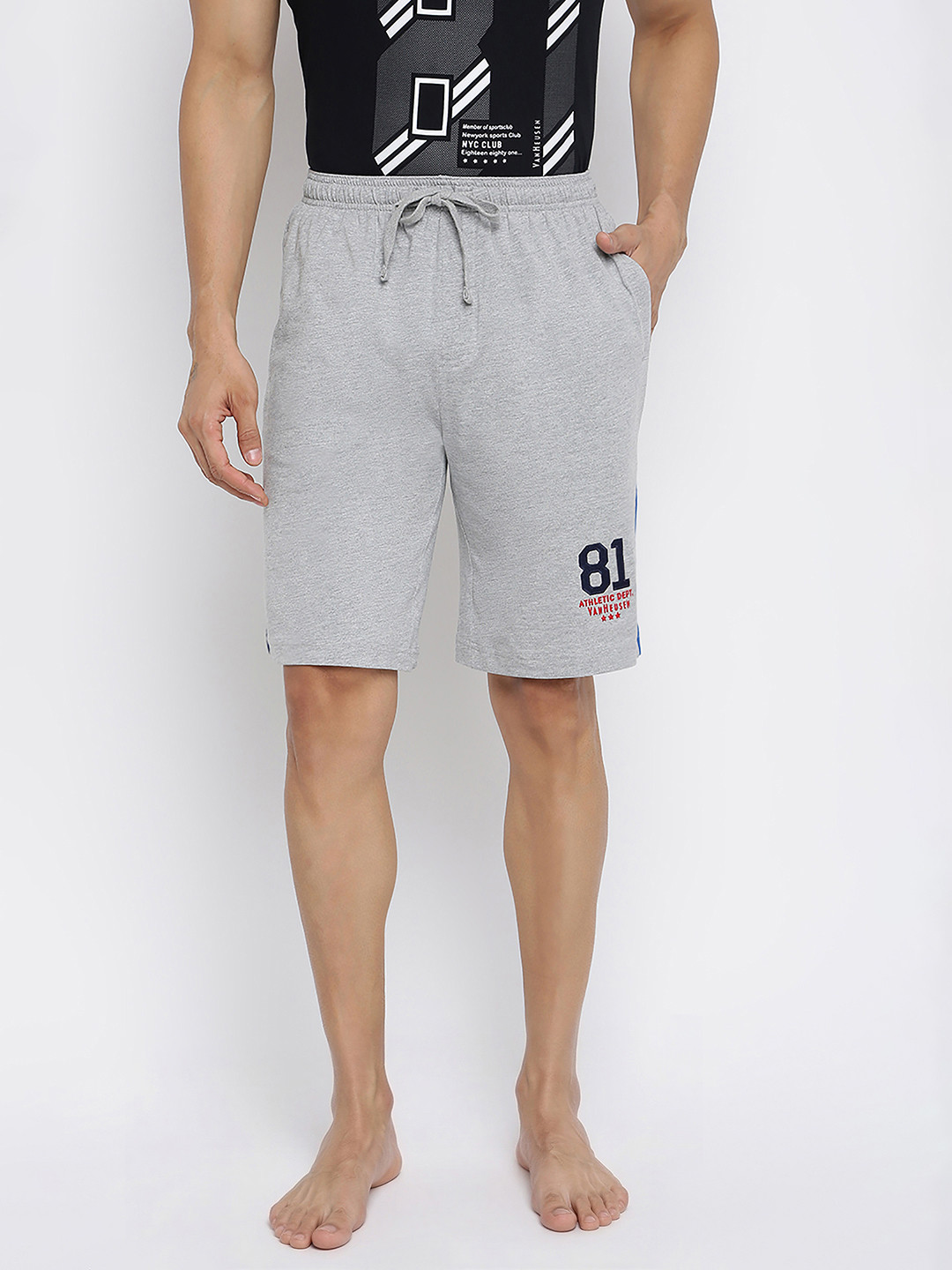 Van Heusen Innerwear Men Athleisure Solid Smart Tech Easy Stain Release Lounge Shorts