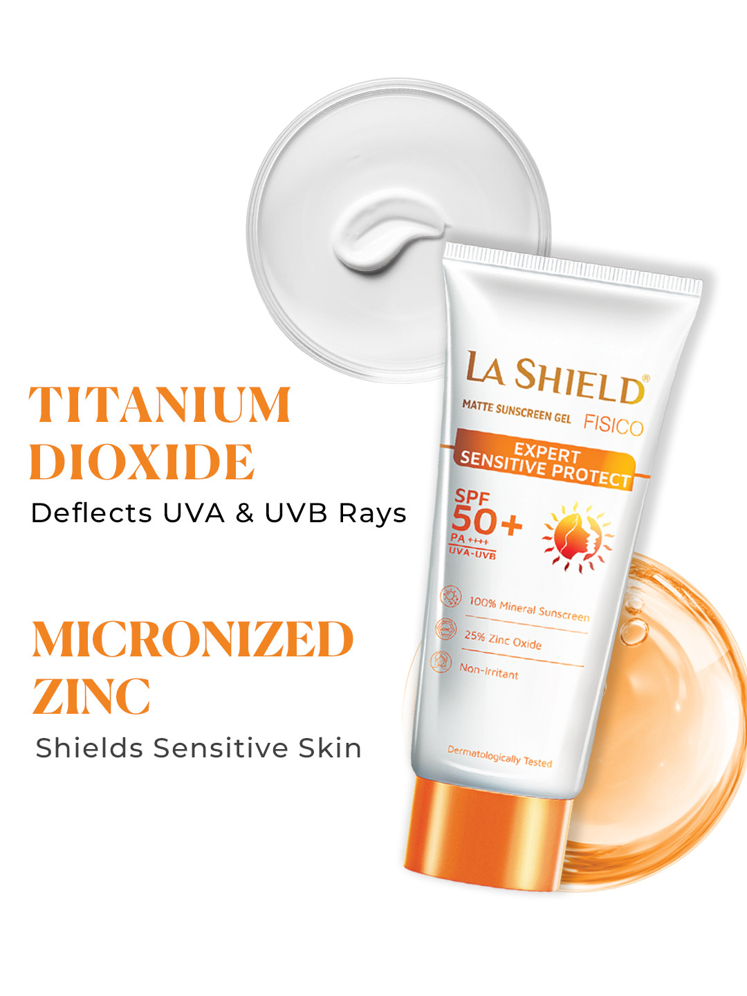 La Shield FISICO Matte Sunscreen Gel - SPF 50+ & PA+++ 50 g