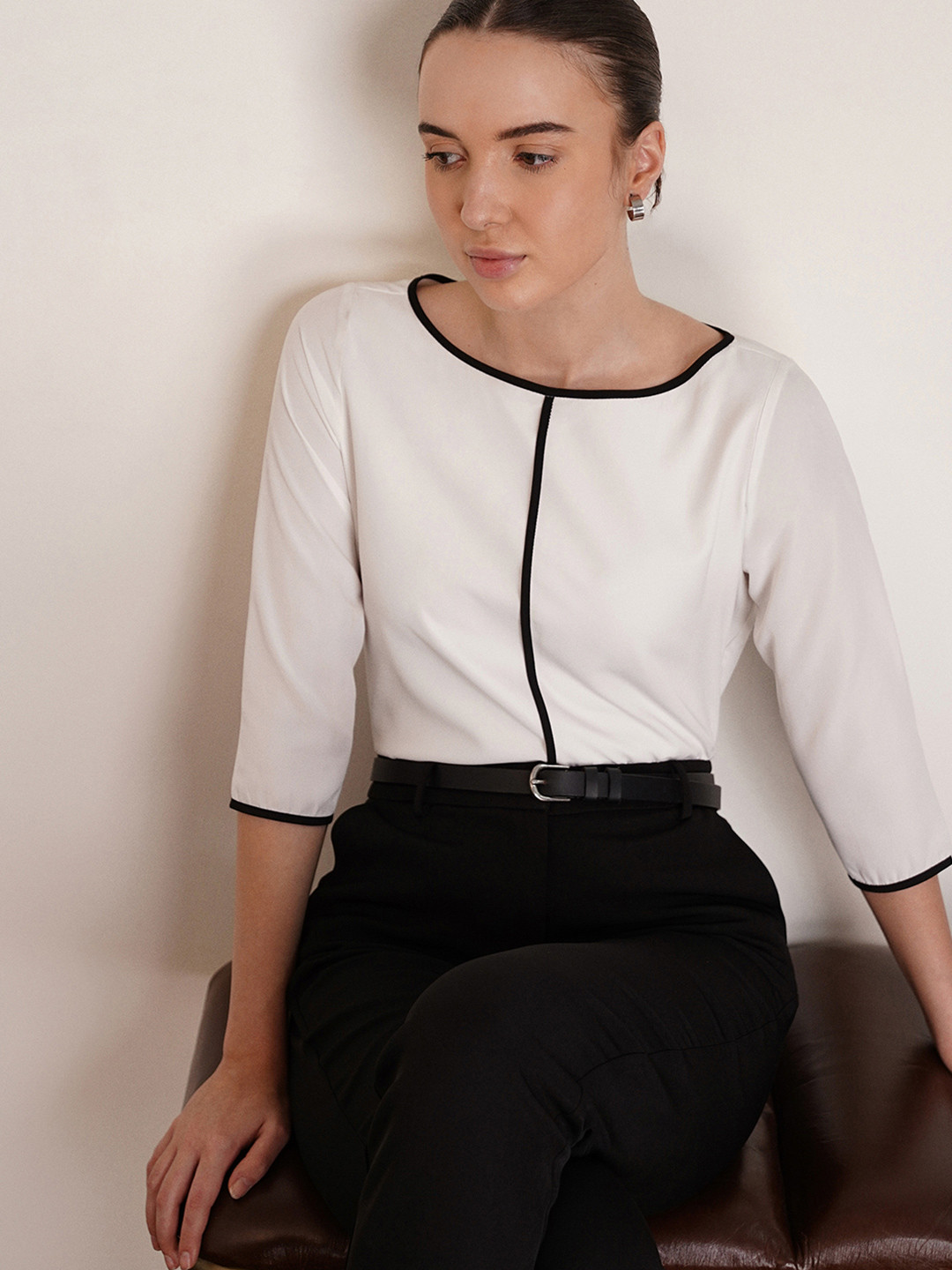 FABLE STREET Boat Neck Formal Top