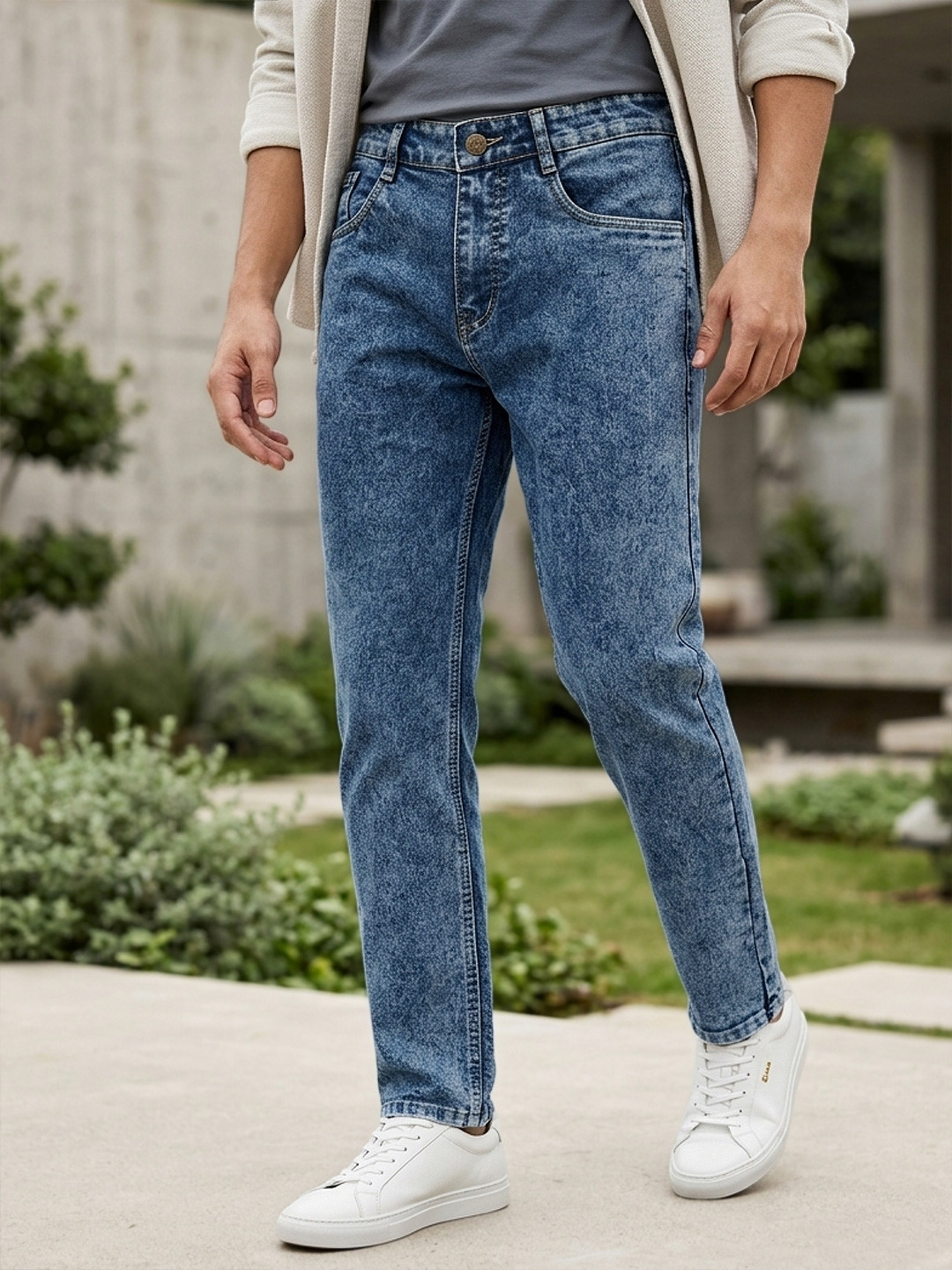 Urbano Fashion Men Heavy Fade Stretchable Jeans