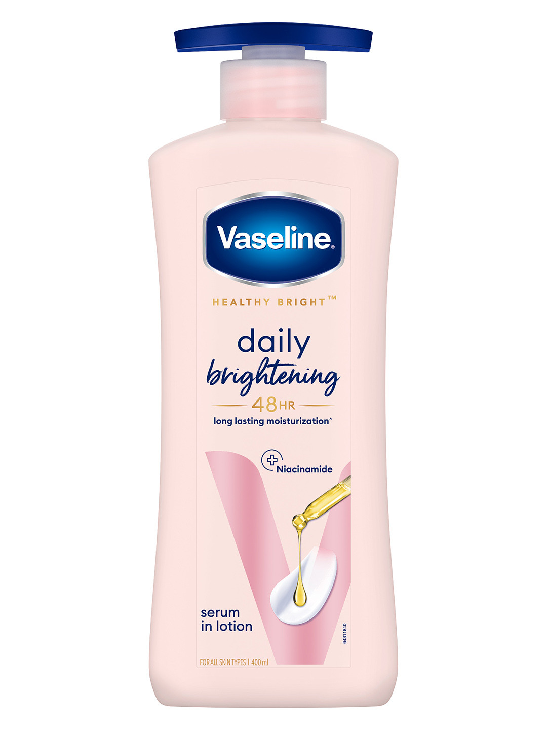 Vaseline Daily Brightening Body Lotion For Healthy & Glowing Skin with Niacinamide - 400ml