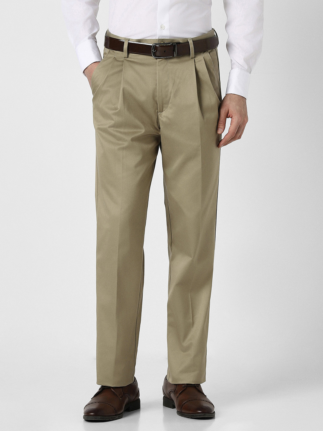 Peter England Casuals Men Pleated Trousers