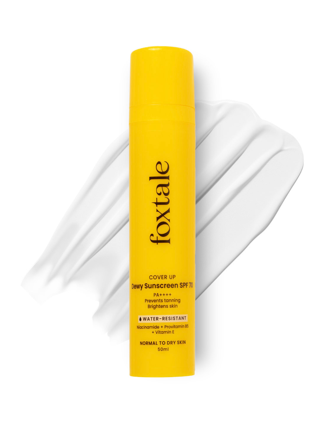 FoxTale SPF 70 PA++++ Dewy Sunscreen With Niacinamide, ProVit B5 & Vit E- 50ml