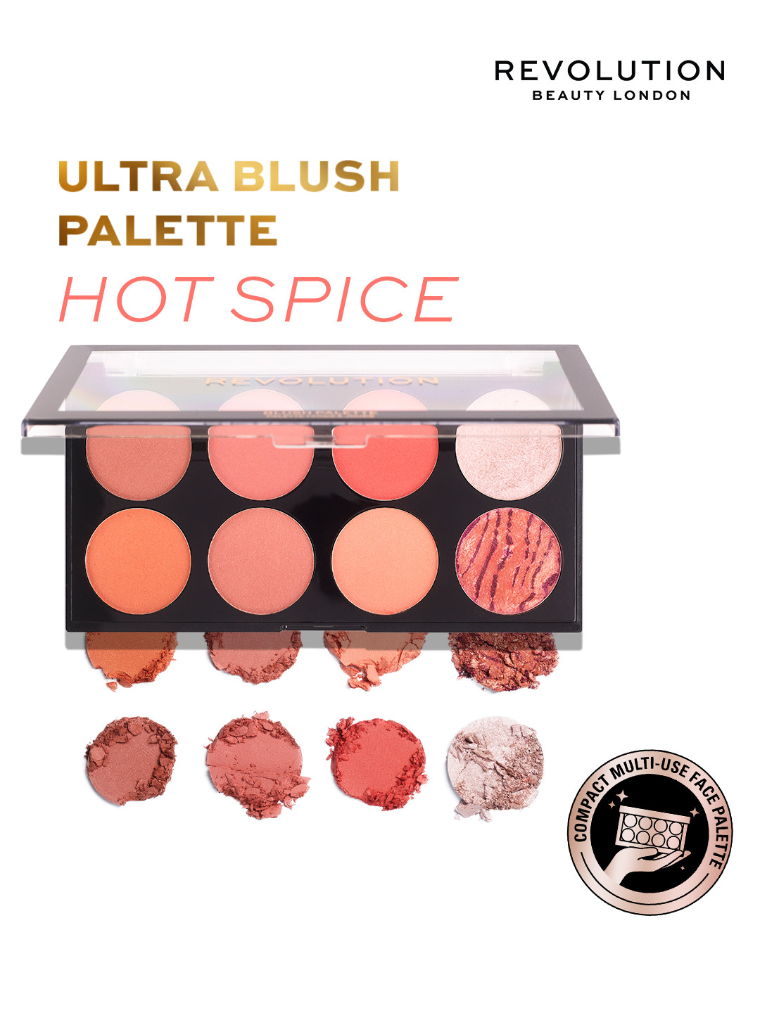 Makeup Revolution London Ultra Blush and Contour Palette - Hot Spice