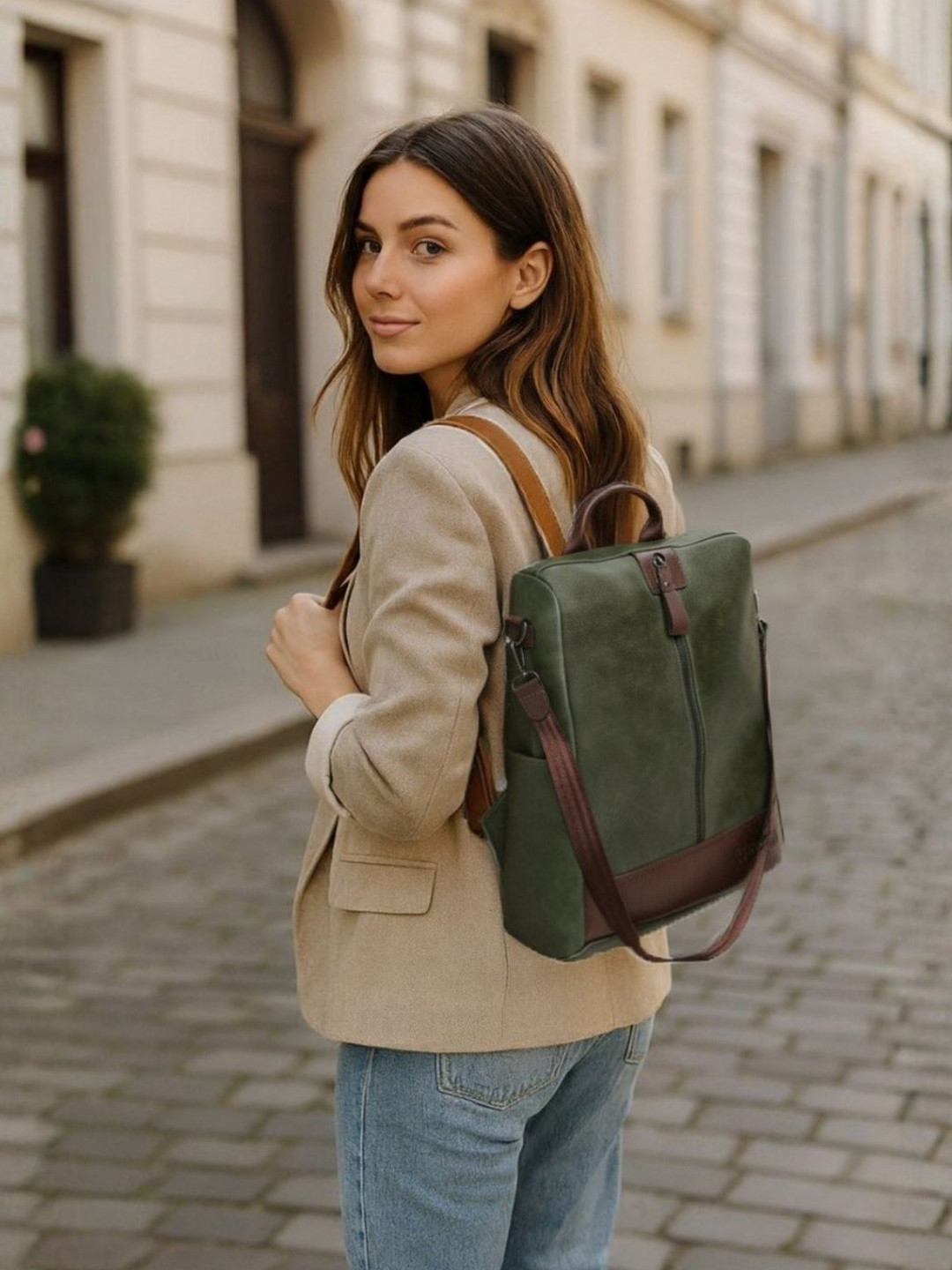 VISMIINTREND Women 13" Laptop Backpack with Sling