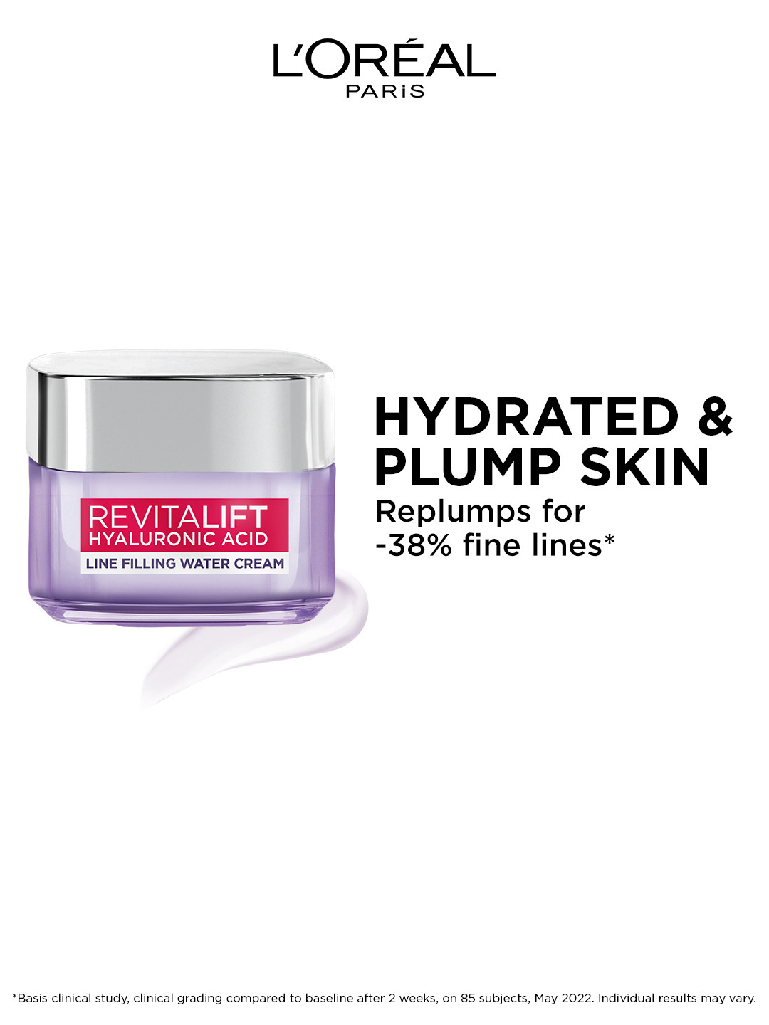 LOreal Paris Revitalift Hyaluronic Acid Line Filling Water Cream with Ceramides - 15ml