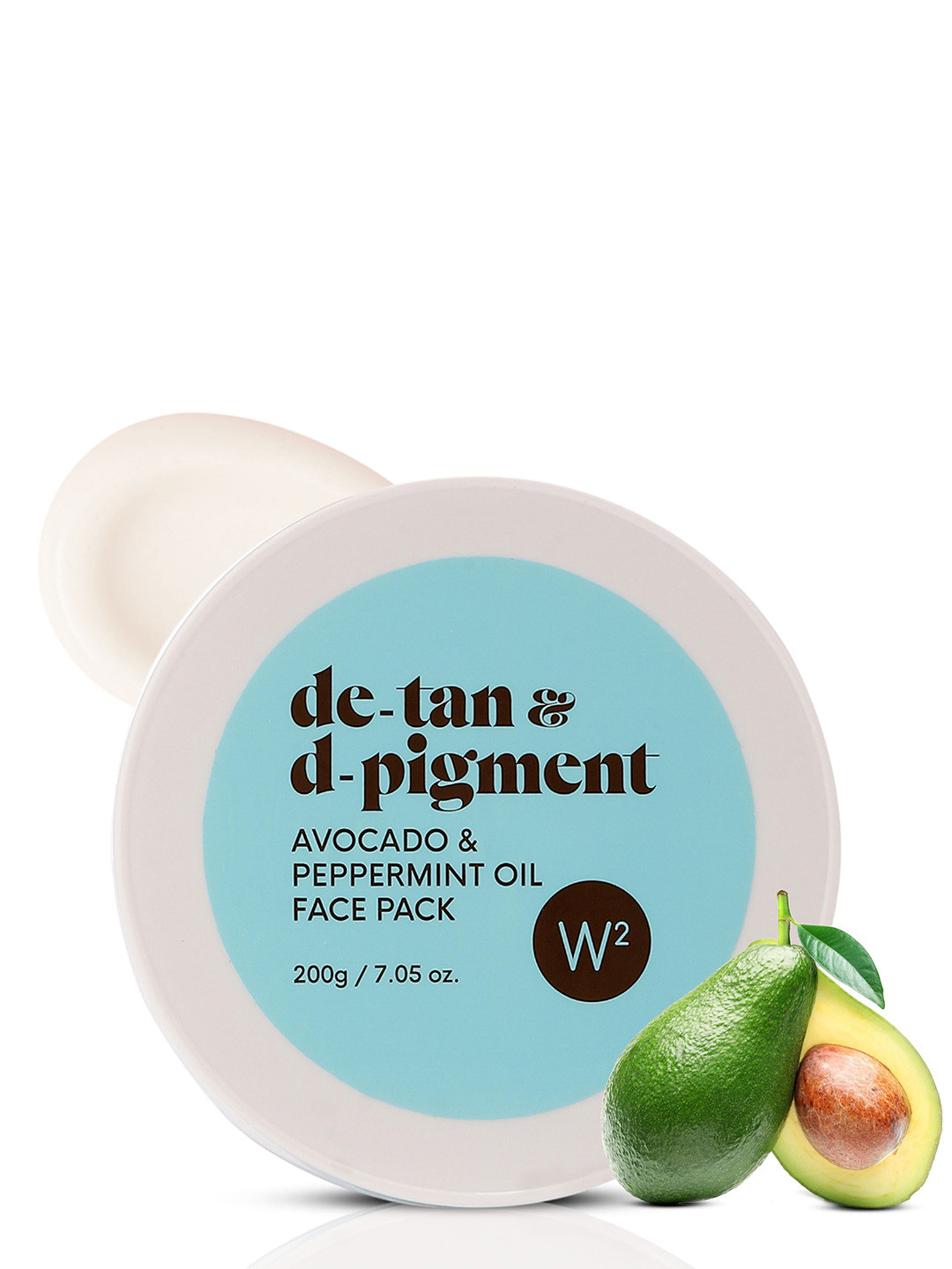 W2 Why Wait De-Tan & De-Pigment Face Pack With Avocado & Peppermint Oil - 200 g