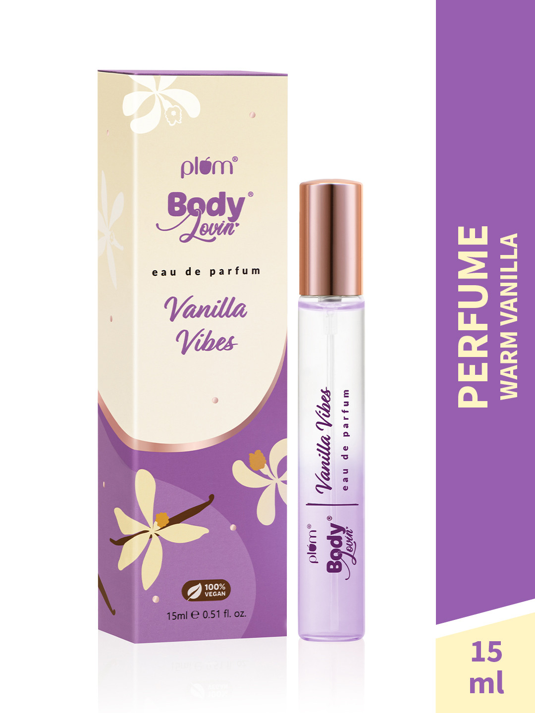 Plum Women BodyLovin' Vanilla Vibes Long Lasting Warm Vanilla Eau De Parfum - 15ml