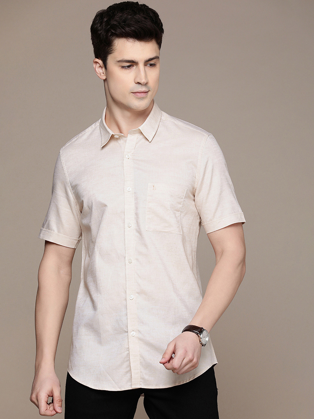 SIMON CARTER LONDON Men Slim Fit Opaque Casual Shirt