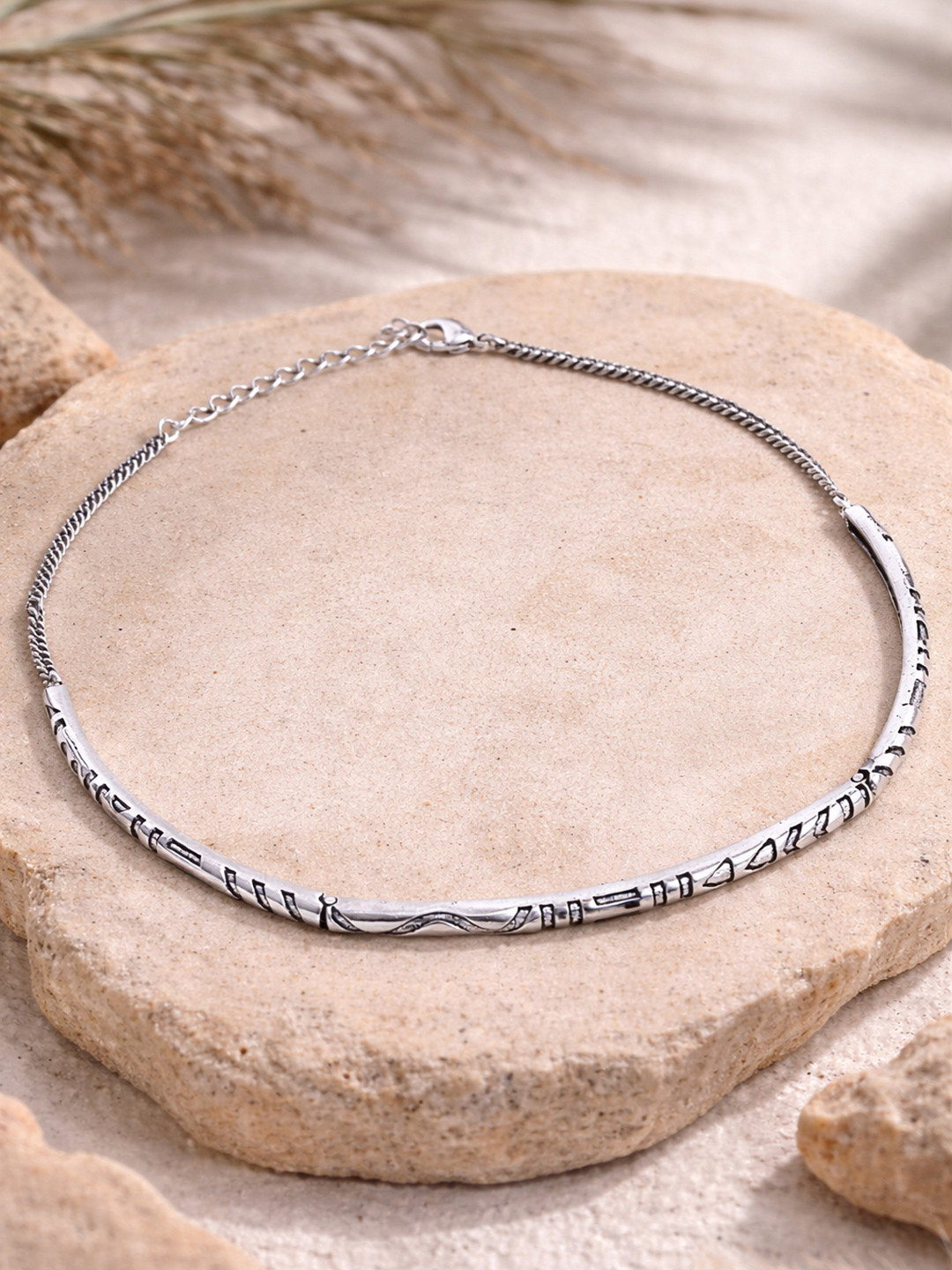 Aztec Bar Tribal Inspired Choker Necklace