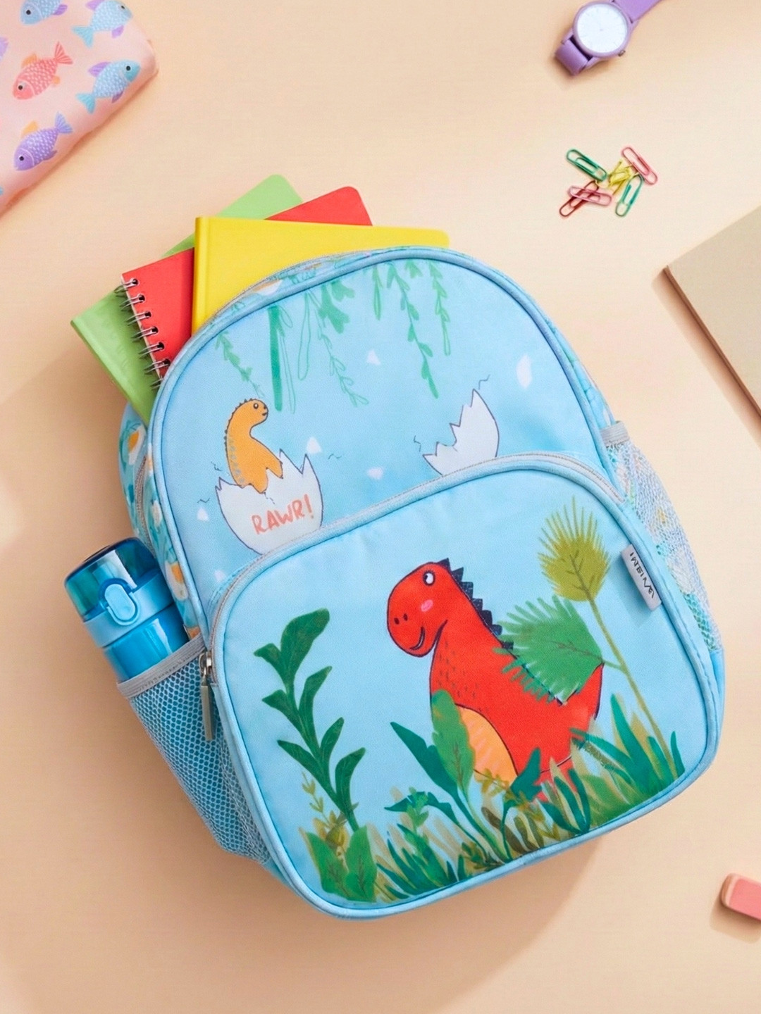 VISMIINTREND Boys Dinosaur Printed School Backpack