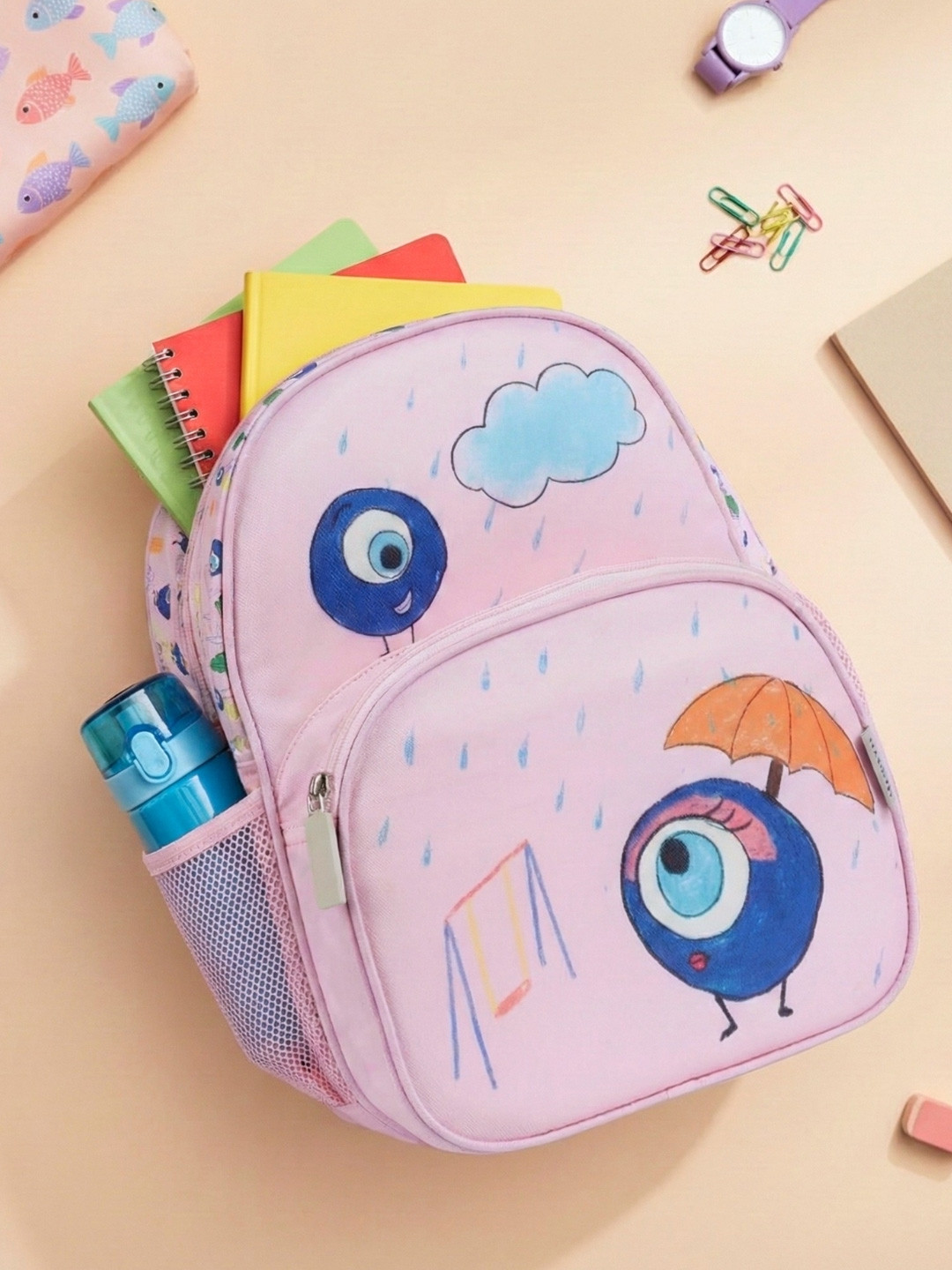 VISMIINTREND Girls Printed Water Resistant School Bag Backpack