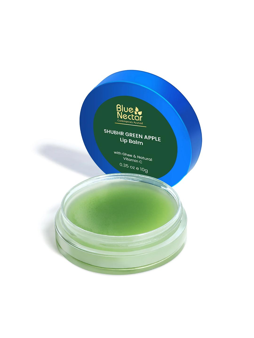 Blue Nectar Green Apple Lip Balm with Ghee for Dry Lips - 10g