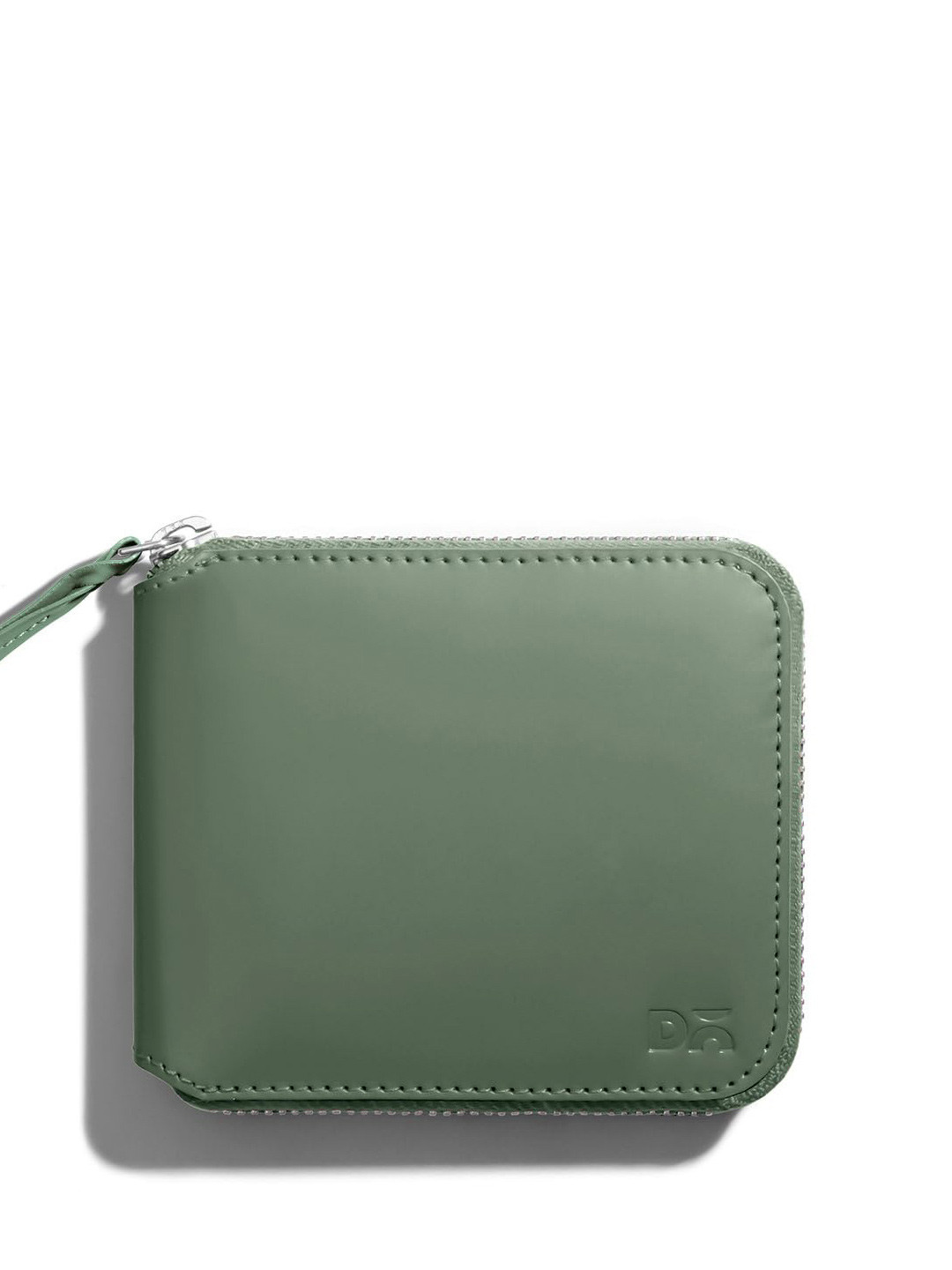 DailyObjects Sap Green Vegan Leather Zip Wallet
