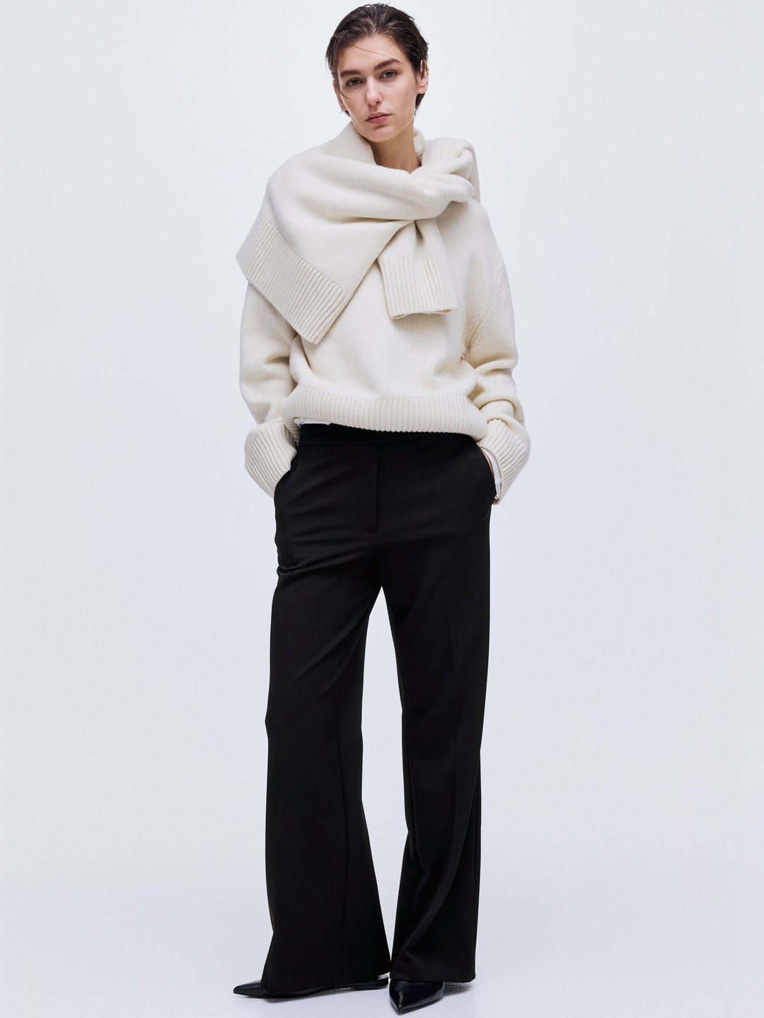 H&M Bootcut Twill Trousers